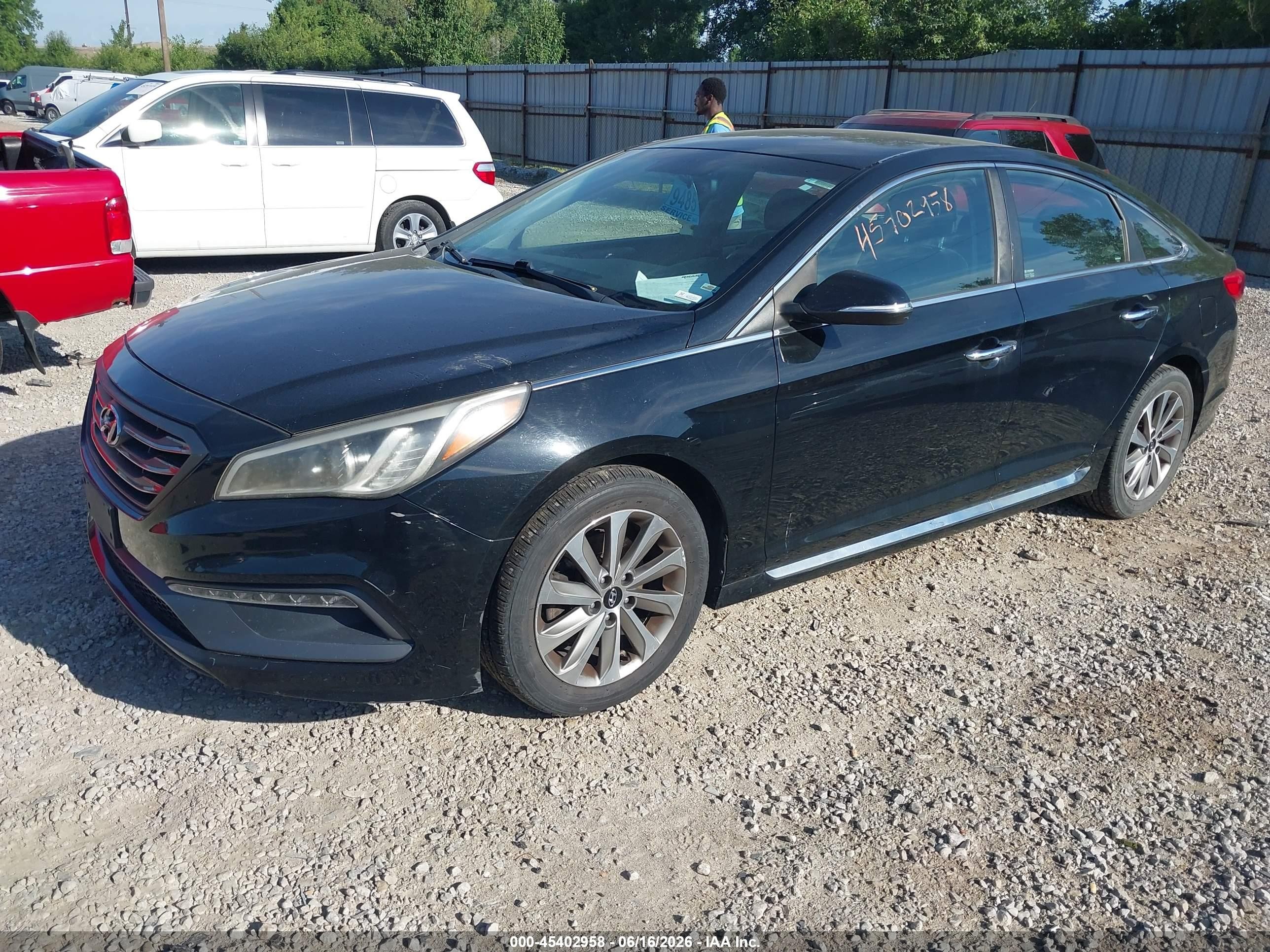 2015 Hyundai Sonata Sport Black vin: 5NPE34AF8FH092512