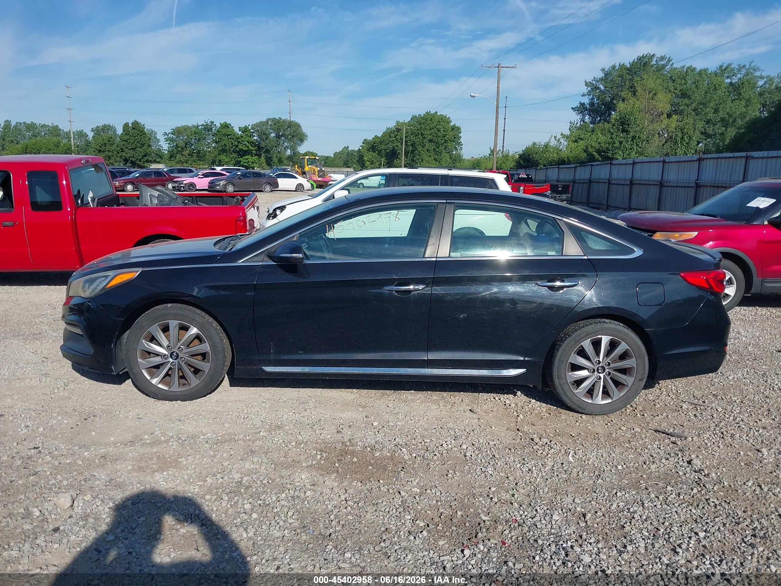 2015 Hyundai Sonata Sport Black vin: 5NPE34AF8FH092512