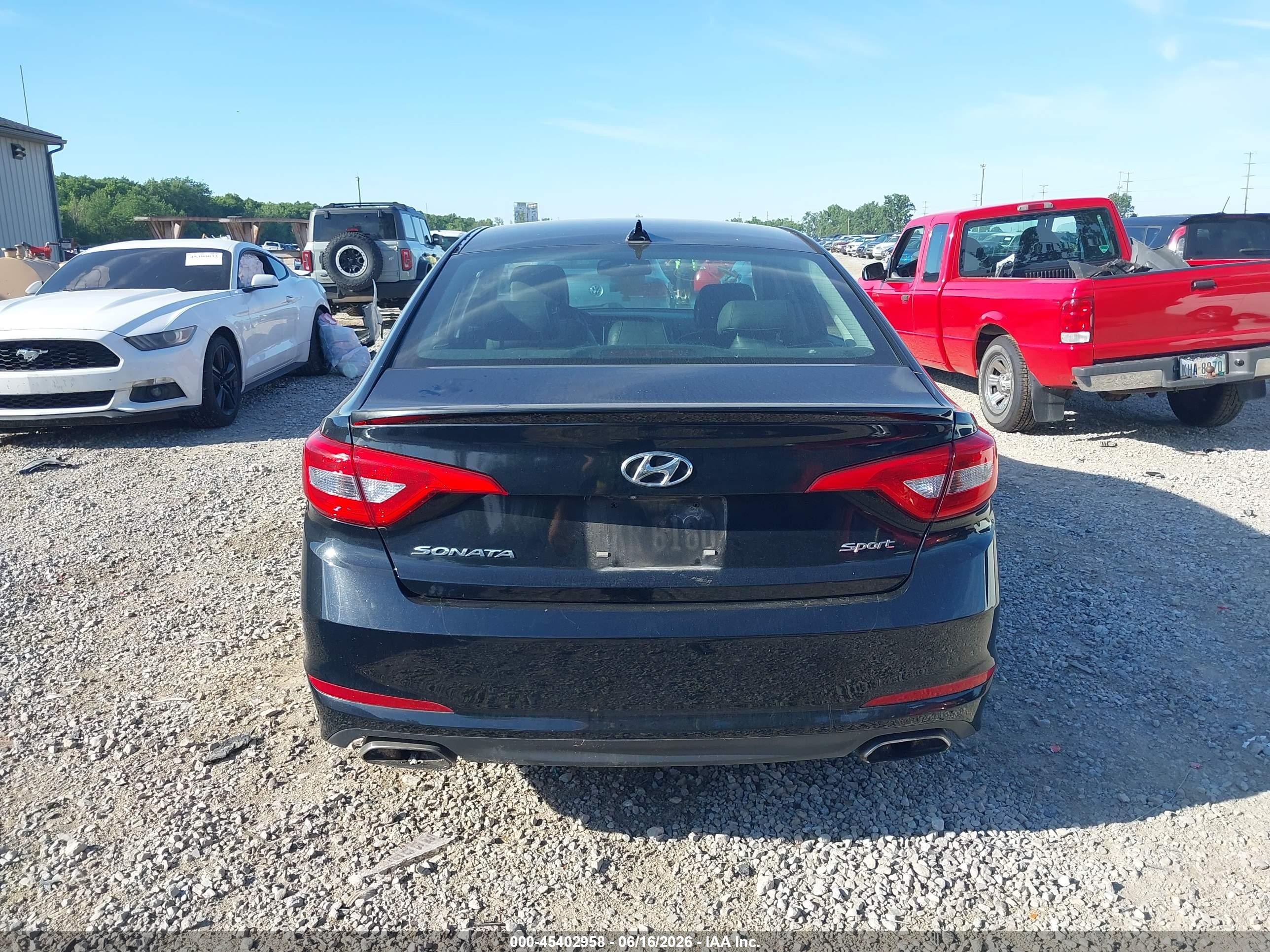 2015 Hyundai Sonata Sport Black vin: 5NPE34AF8FH092512
