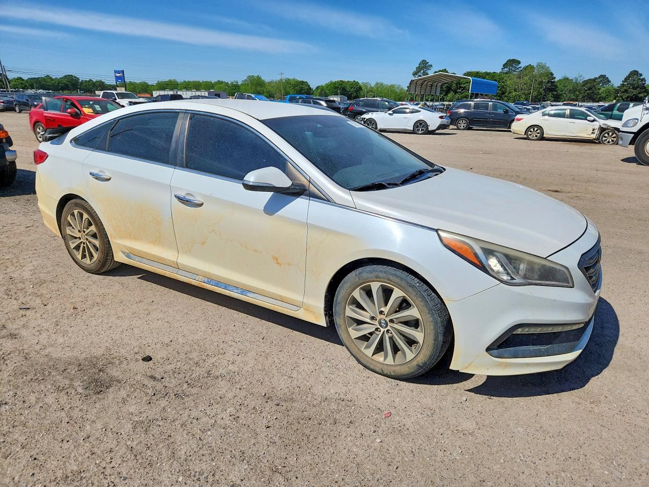 2015 Hyundai Sonata Sport White vin: 5NPE34AF8FH098682