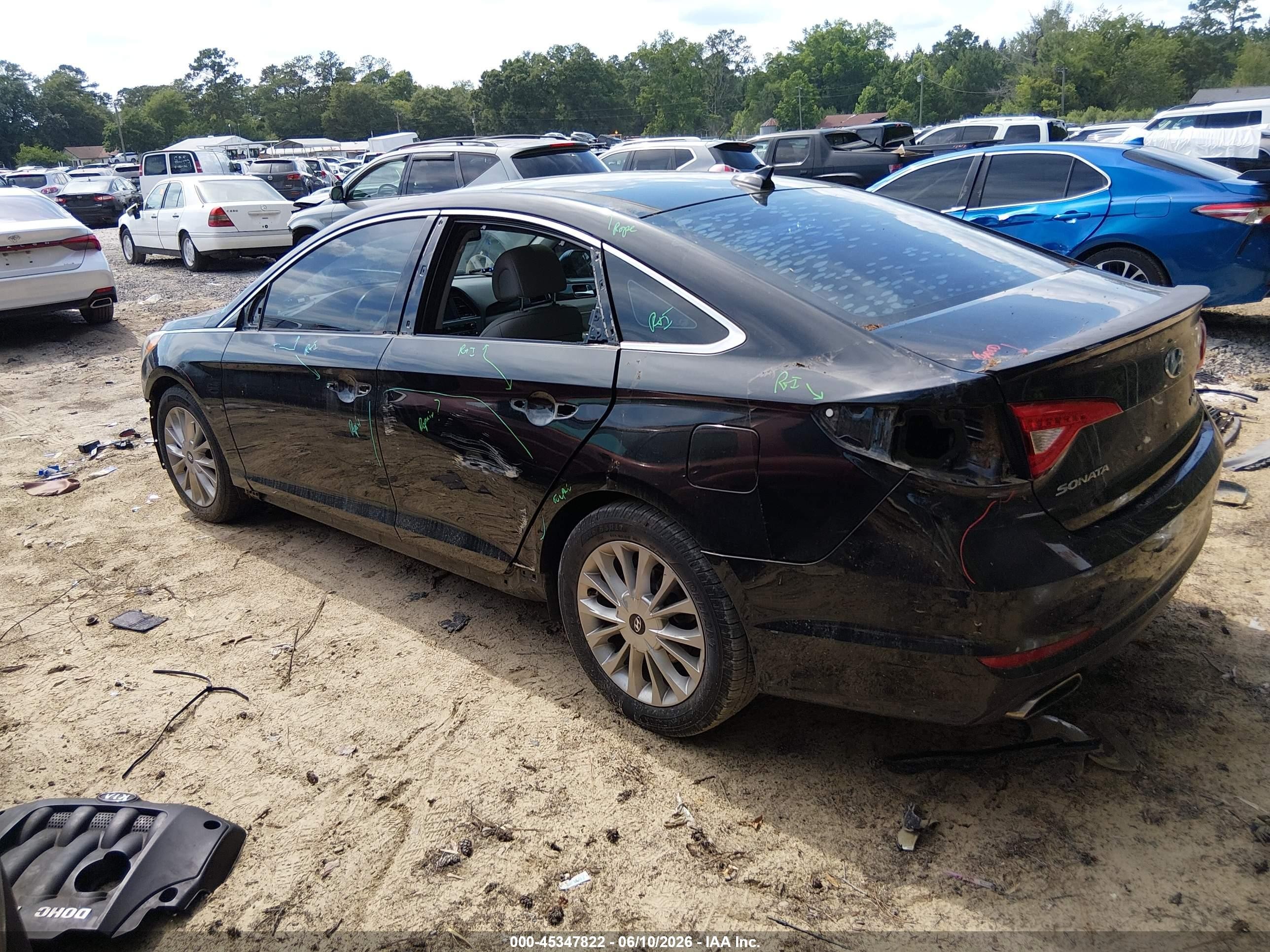 2015 Hyundai Sonata Limited Black vin: 5NPE34AF8FH113889