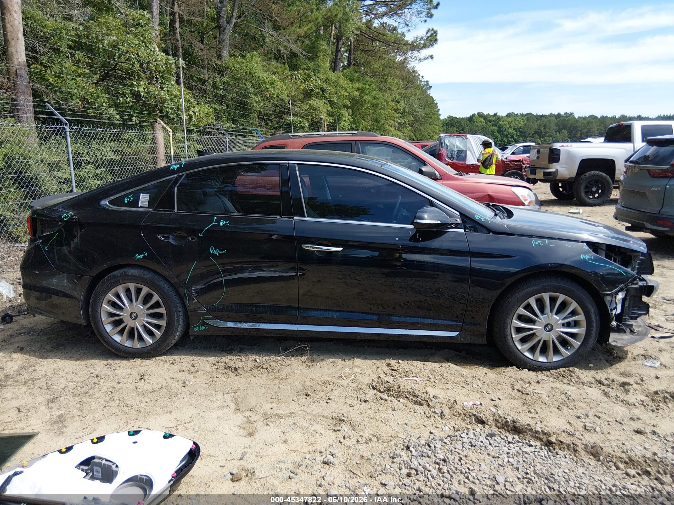 2015 Hyundai Sonata Limited Black vin: 5NPE34AF8FH113889