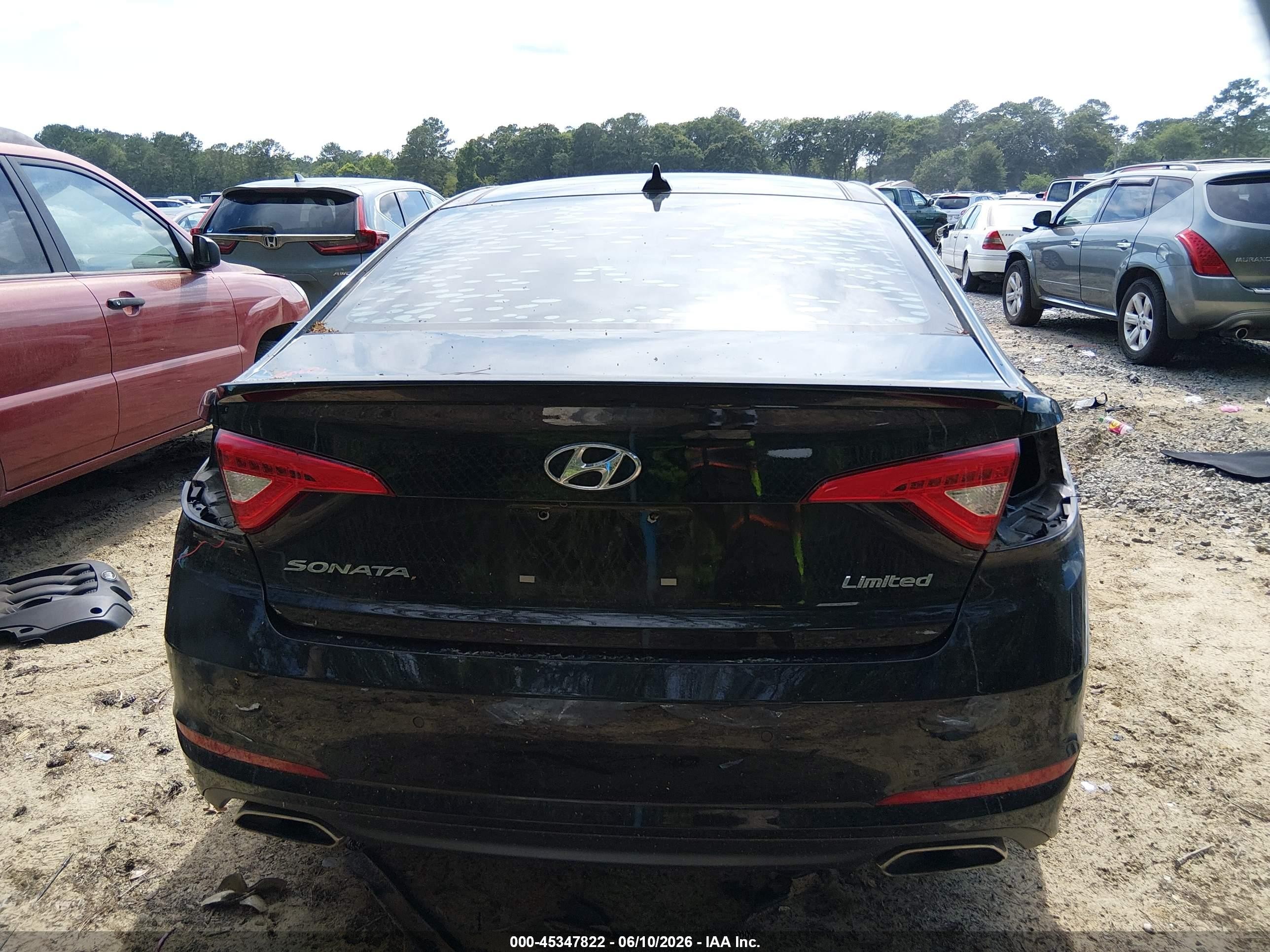 2015 Hyundai Sonata Limited Black vin: 5NPE34AF8FH113889
