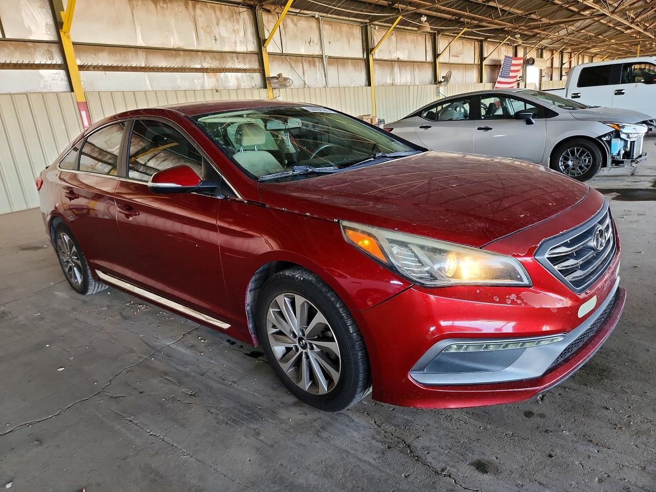 2015 Hyundai Sonata Sport Maroon vin: 5NPE34AF8FH119837
