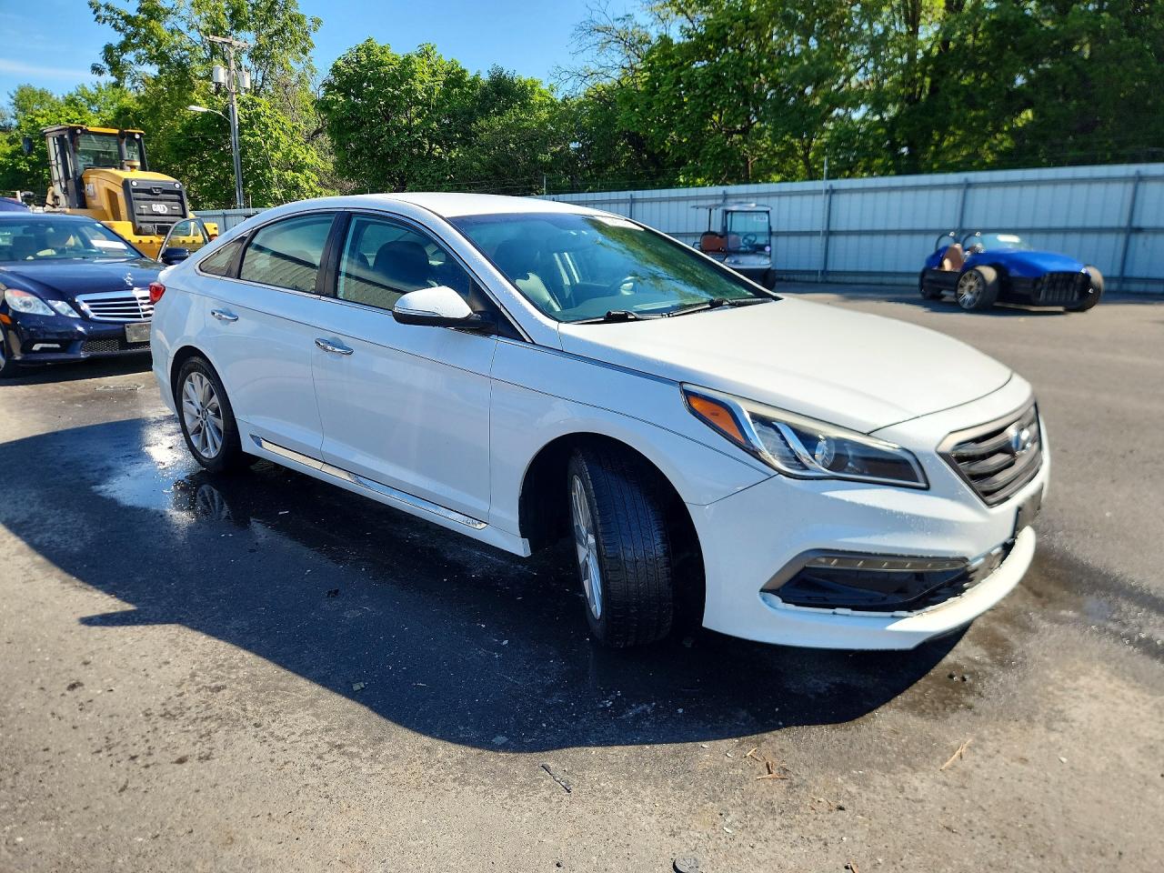 2015 Hyundai Sonata Sport White vin: 5NPE34AF8FH124441