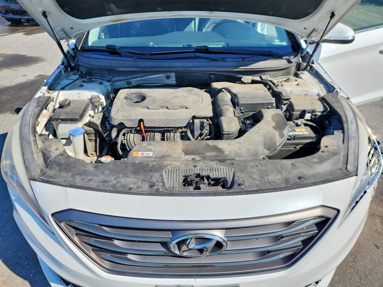 2015 Hyundai Sonata Sport White vin: 5NPE34AF8FH124441