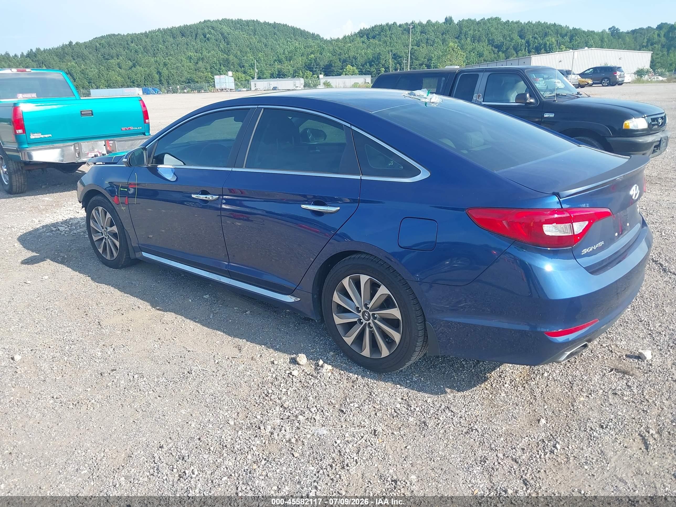 2015 Hyundai Sonata Sport Blue vin: 5NPE34AF8FH131020