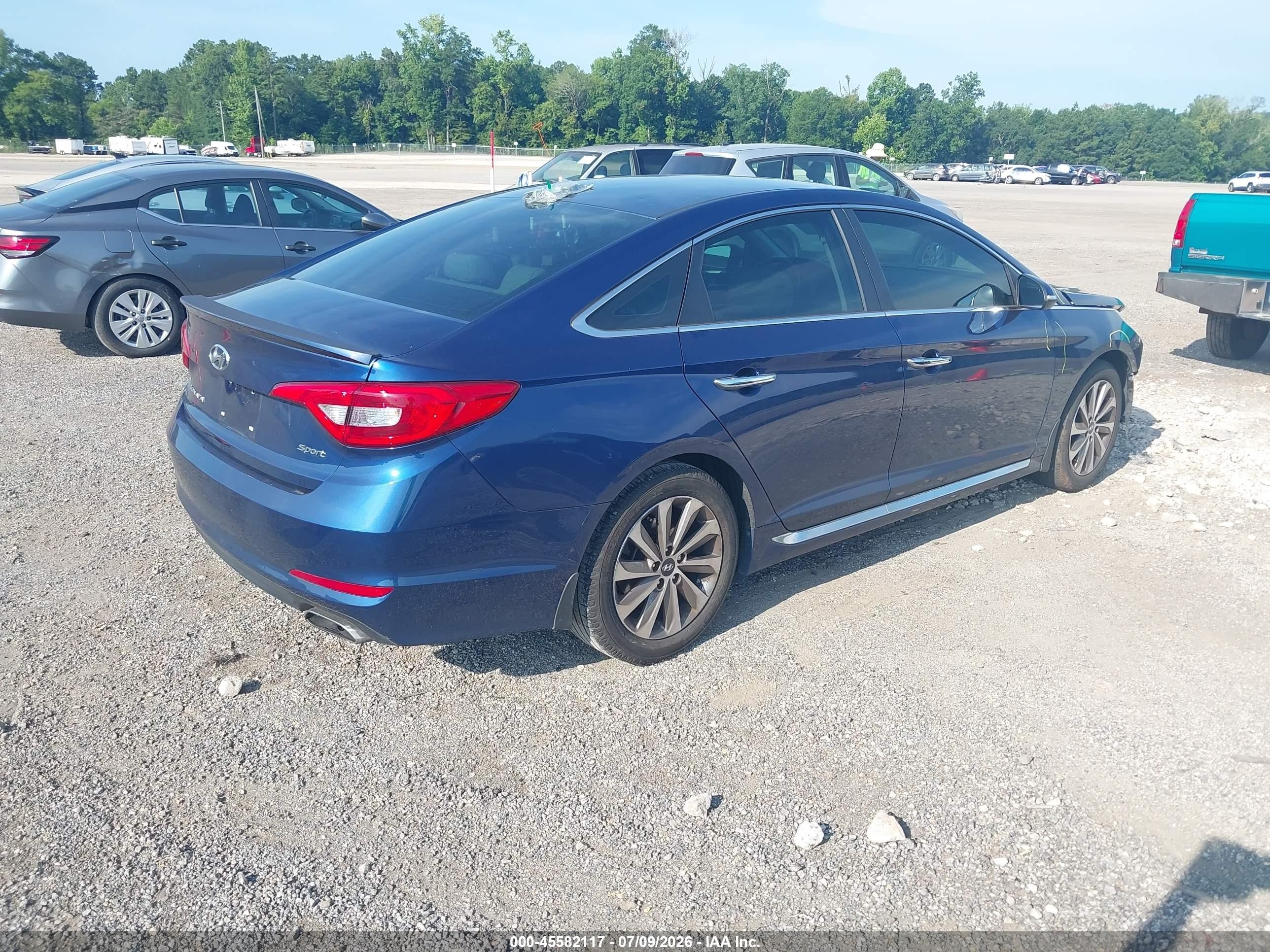 2015 Hyundai Sonata Sport Blue vin: 5NPE34AF8FH131020