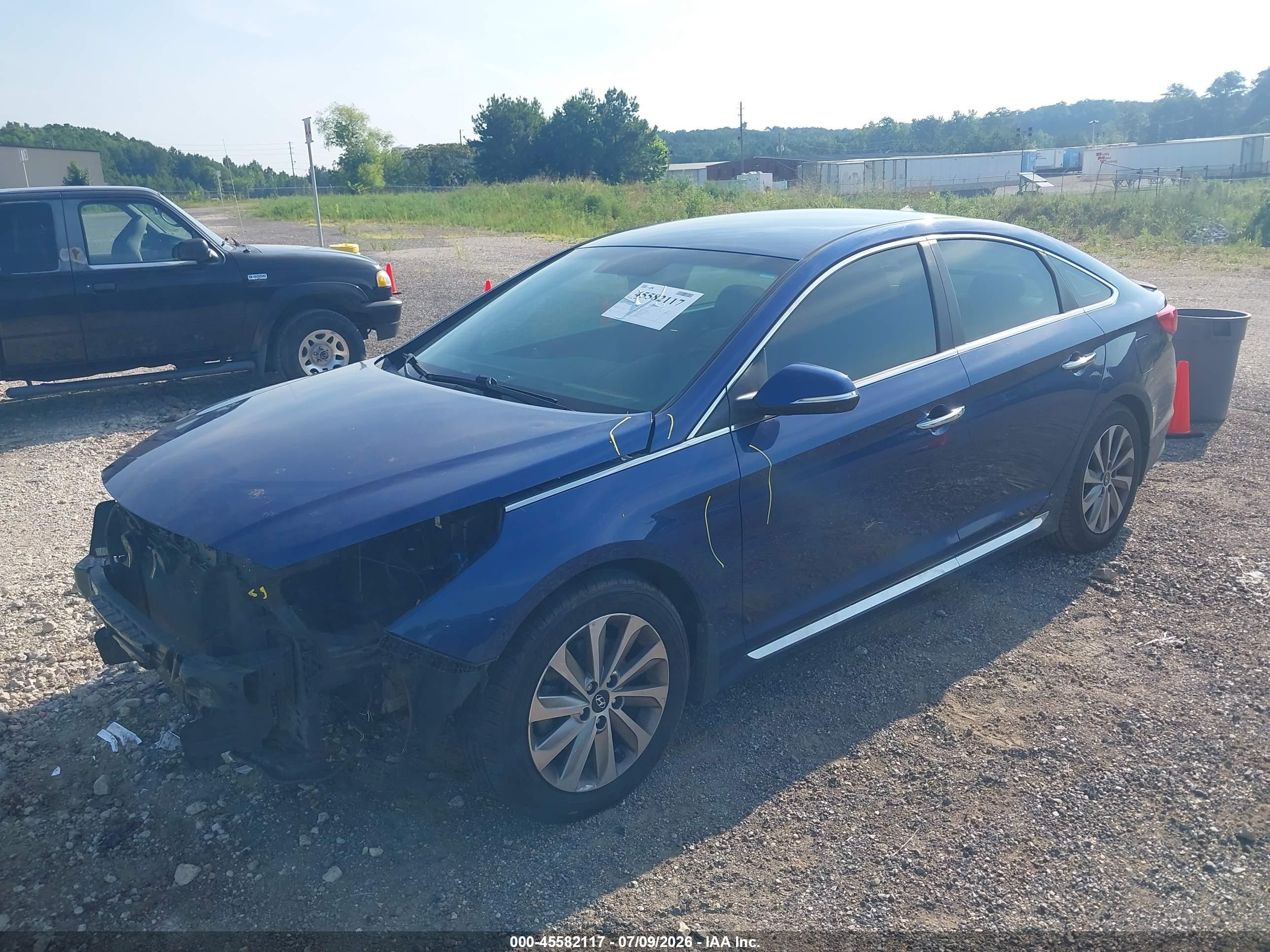 2015 Hyundai Sonata Sport Blue vin: 5NPE34AF8FH131020