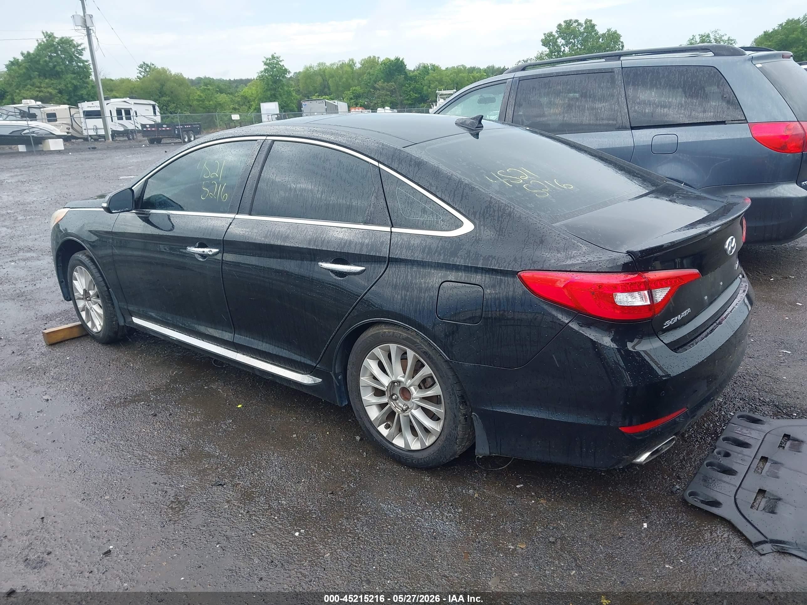 2015 Hyundai Sonata Limited Black vin: 5NPE34AF8FH131227