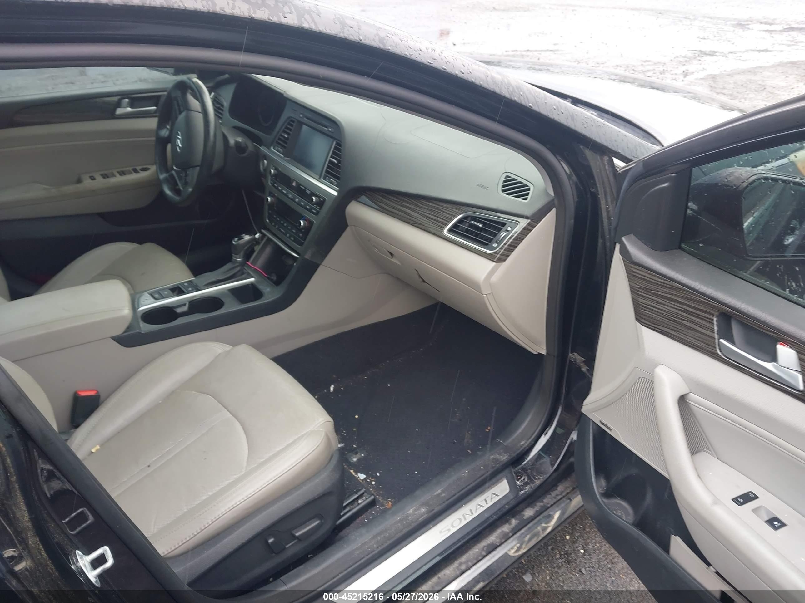 2015 Hyundai Sonata Limited Black vin: 5NPE34AF8FH131227