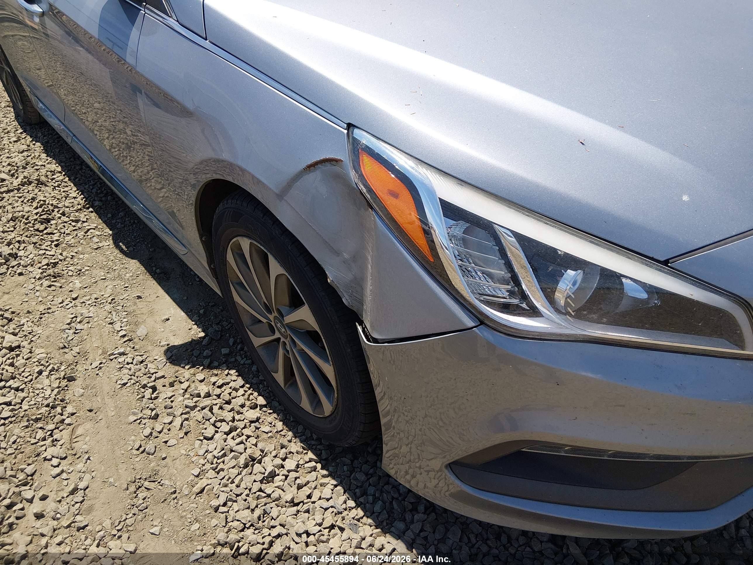 2015 Hyundai Sonata Sport Silver vin: 5NPE34AF8FH135259