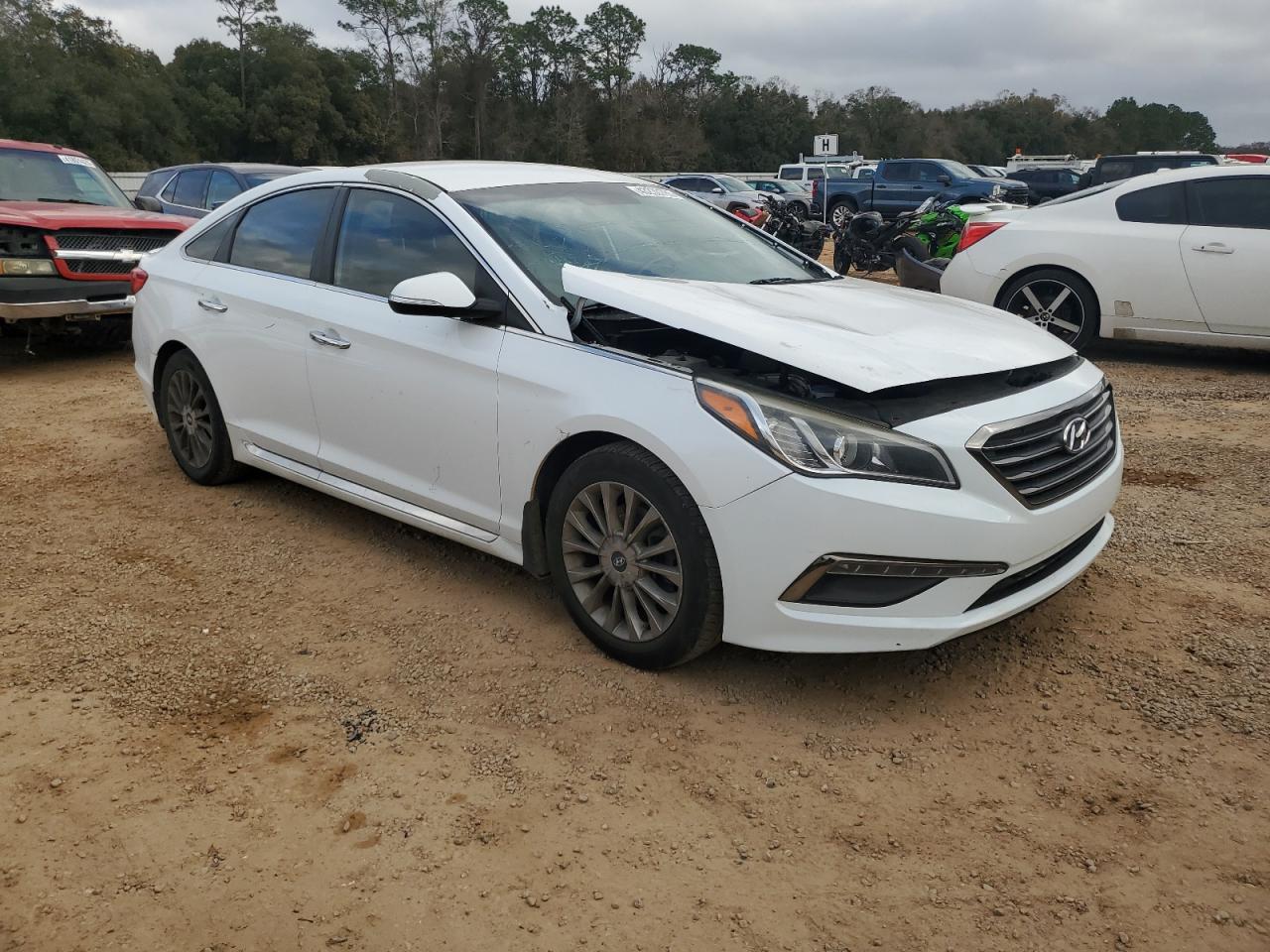 2015 Hyundai Sonata Sport White vin: 5NPE34AF8FH144673