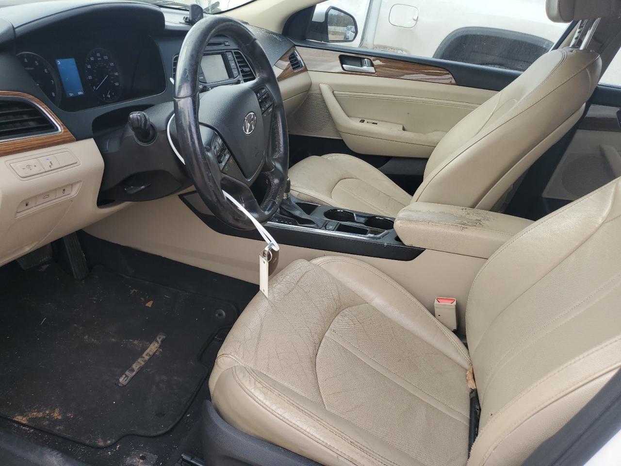 2015 Hyundai Sonata Sport White vin: 5NPE34AF8FH144673