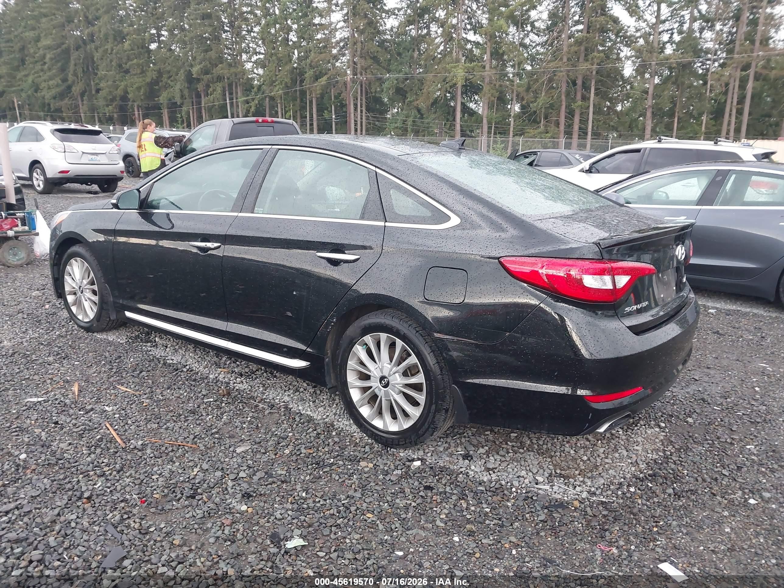 2015 Hyundai Sonata Limited Black vin: 5NPE34AF8FH165345