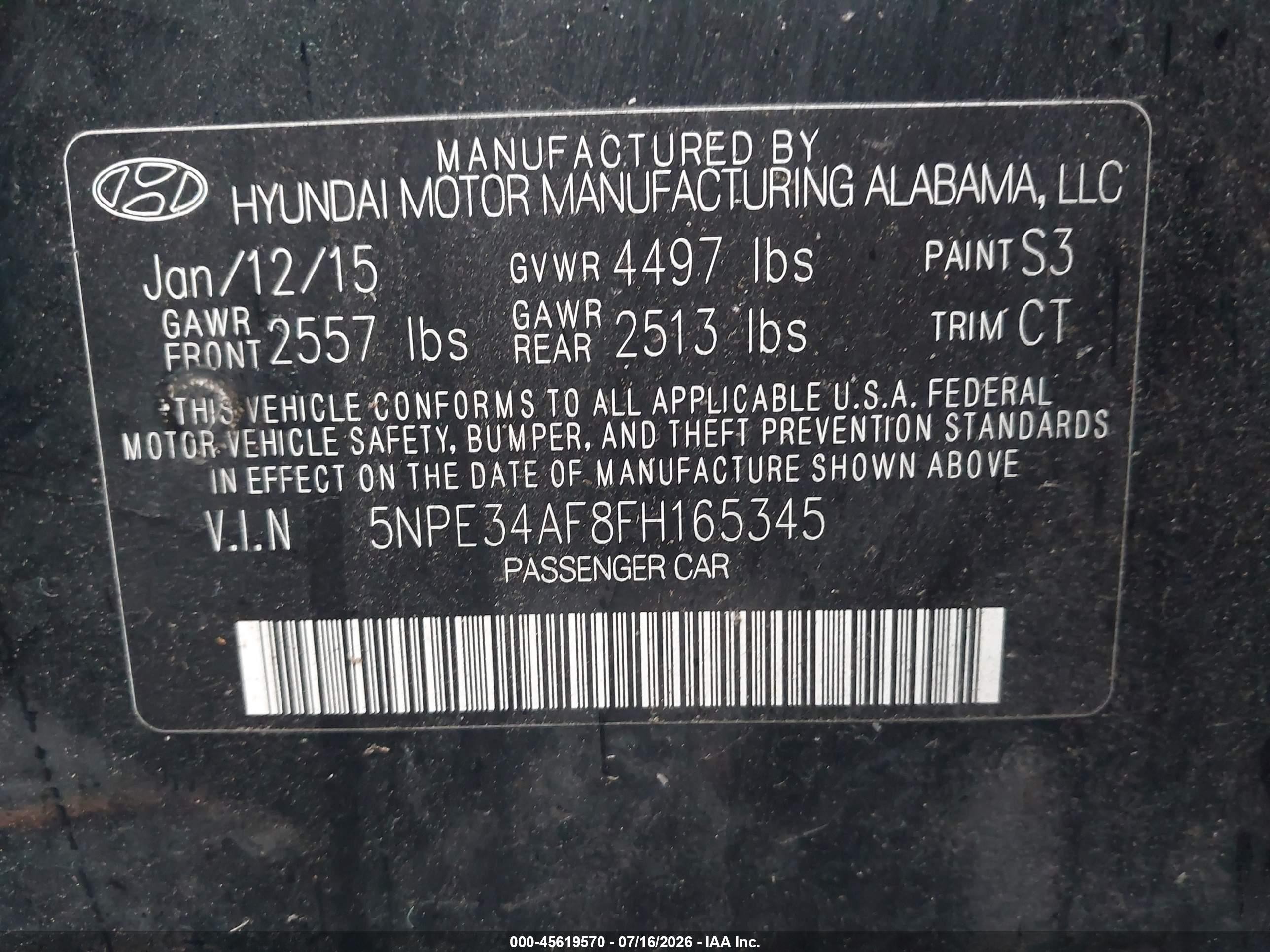 2015 Hyundai Sonata Limited Black vin: 5NPE34AF8FH165345