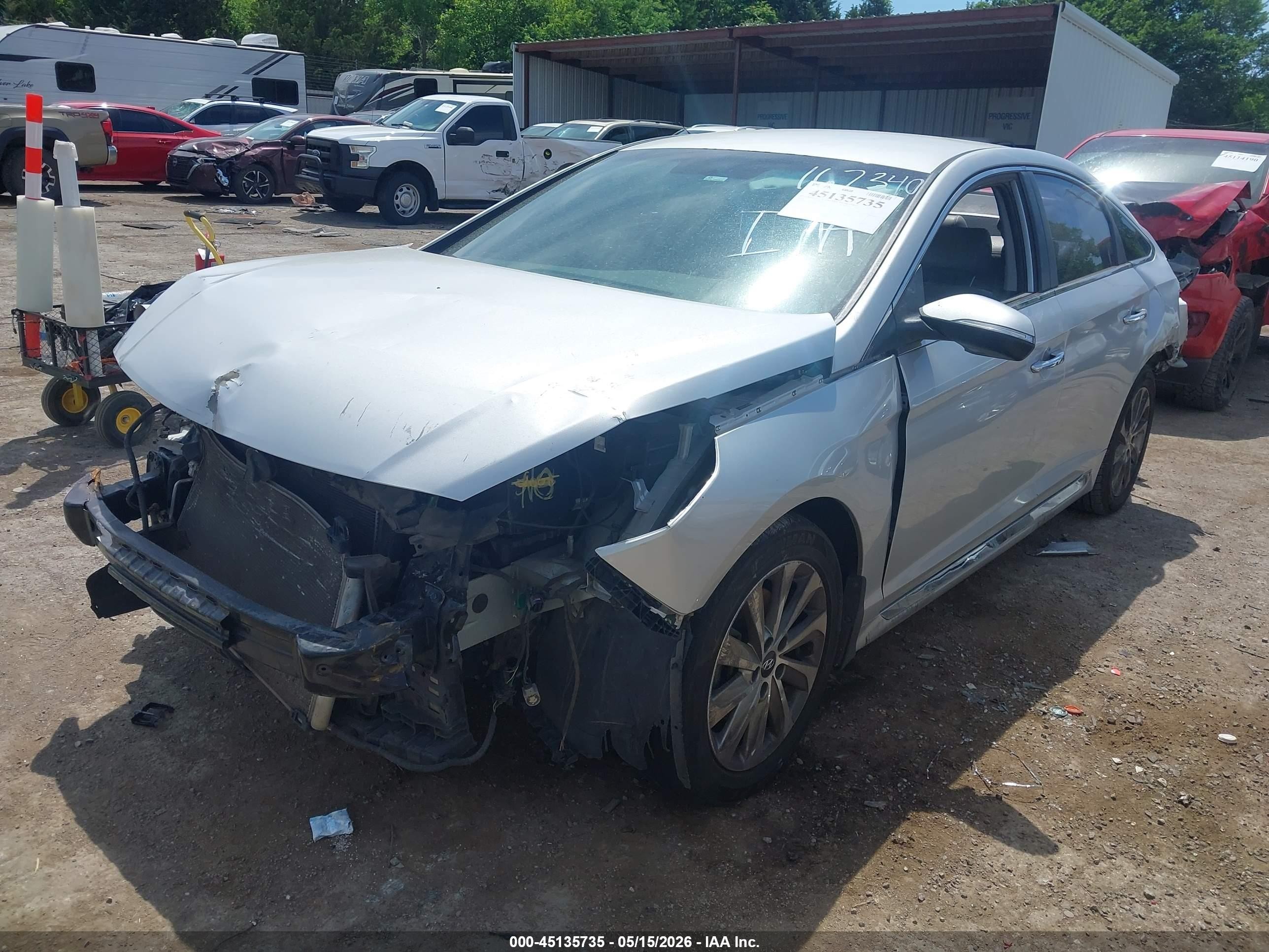 2015 Hyundai Sonata Sport Gray vin: 5NPE34AF8FH167340