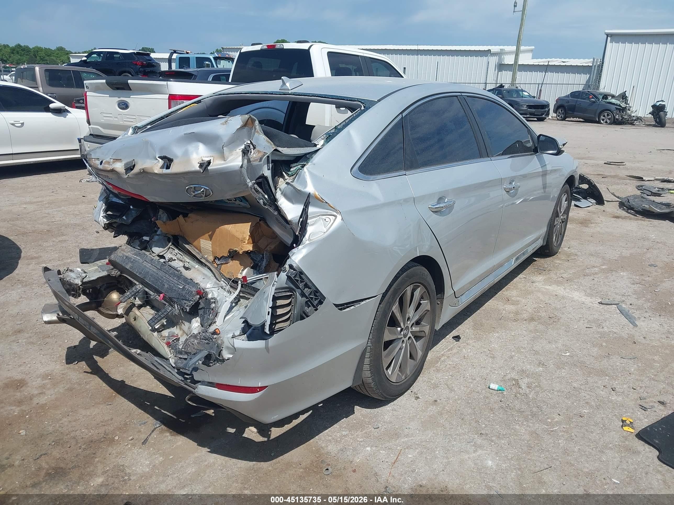 2015 Hyundai Sonata Sport Gray vin: 5NPE34AF8FH167340