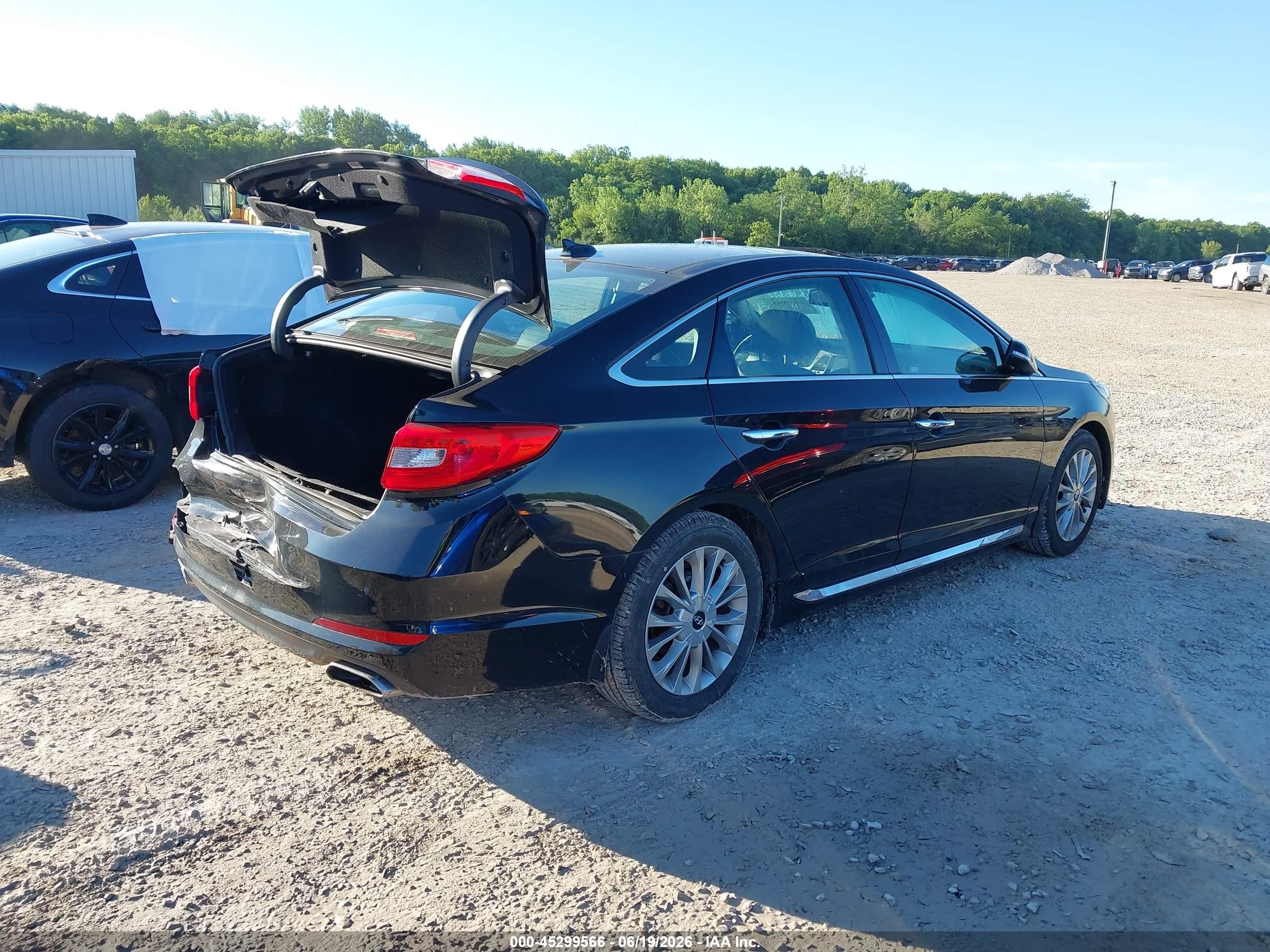 2015 Hyundai Sonata Limited Black vin: 5NPE34AF8FH174451