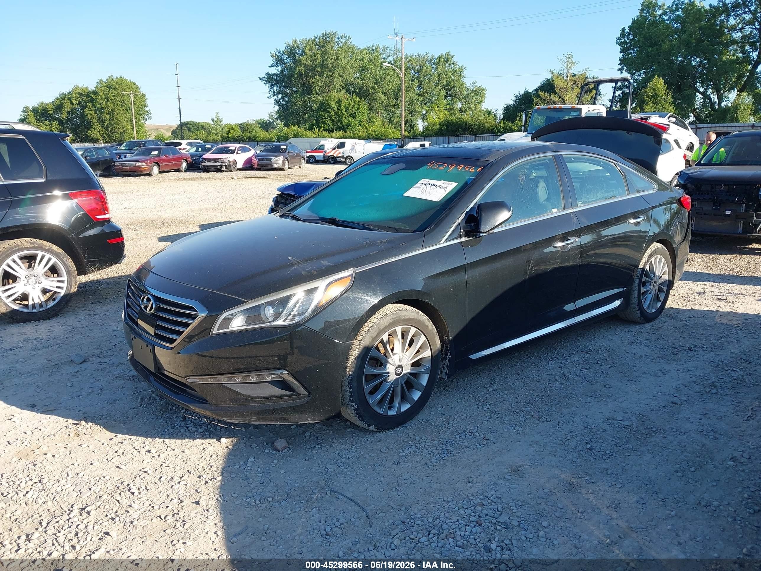 2015 Hyundai Sonata Limited Black vin: 5NPE34AF8FH174451