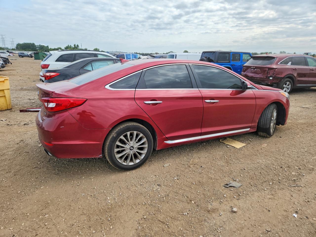 2015 Hyundai Sonata Limited Red vin: 5NPE34AF8FH189516