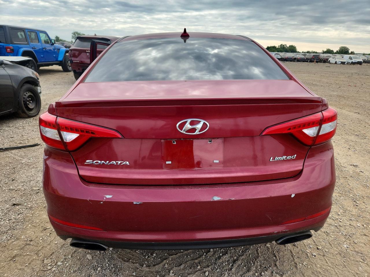 2015 Hyundai Sonata Limited Red vin: 5NPE34AF8FH189516