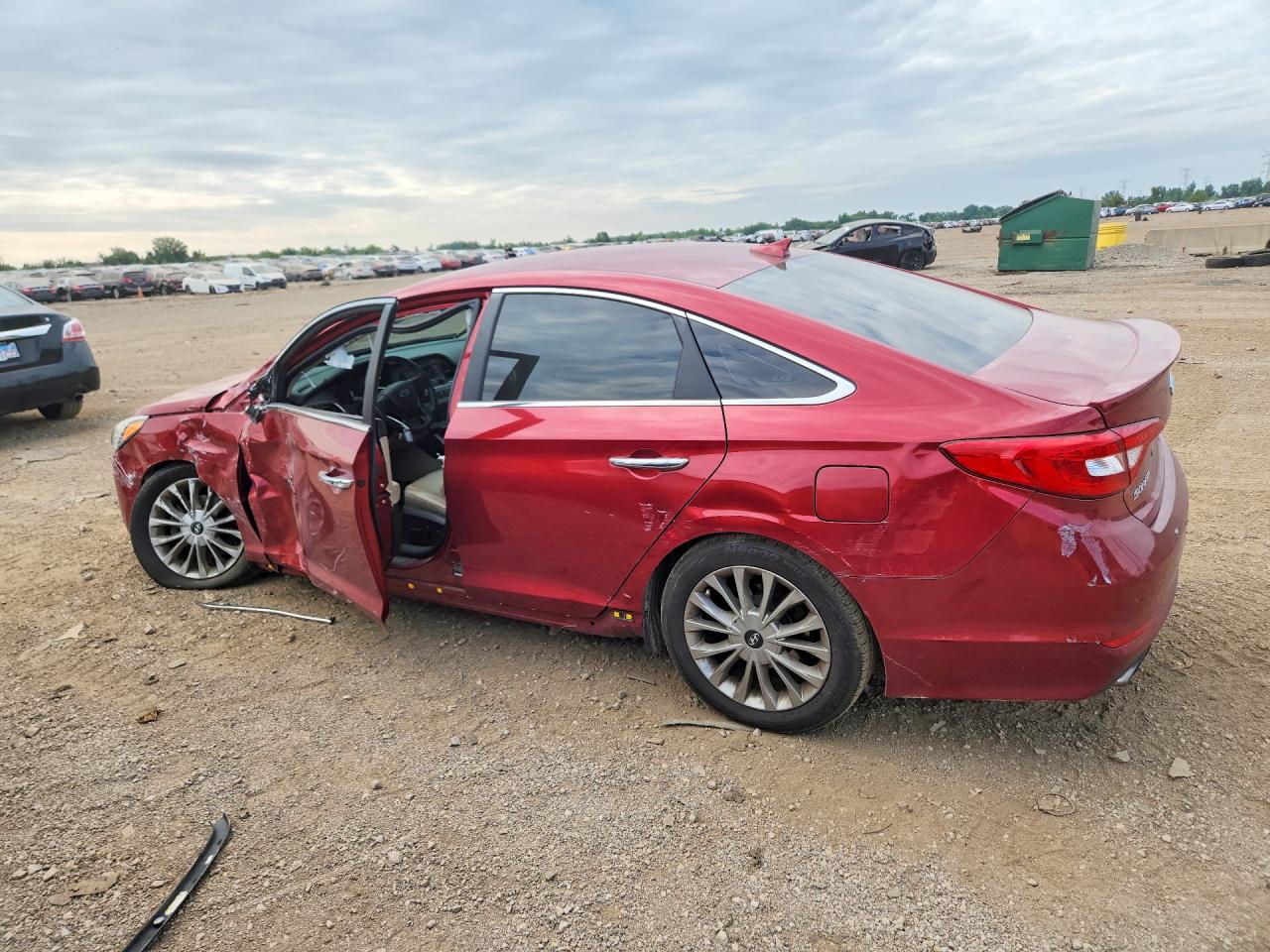 2015 Hyundai Sonata Limited Red vin: 5NPE34AF8FH189516
