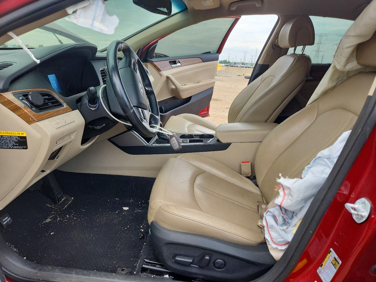 2015 Hyundai Sonata Limited Red vin: 5NPE34AF8FH189516
