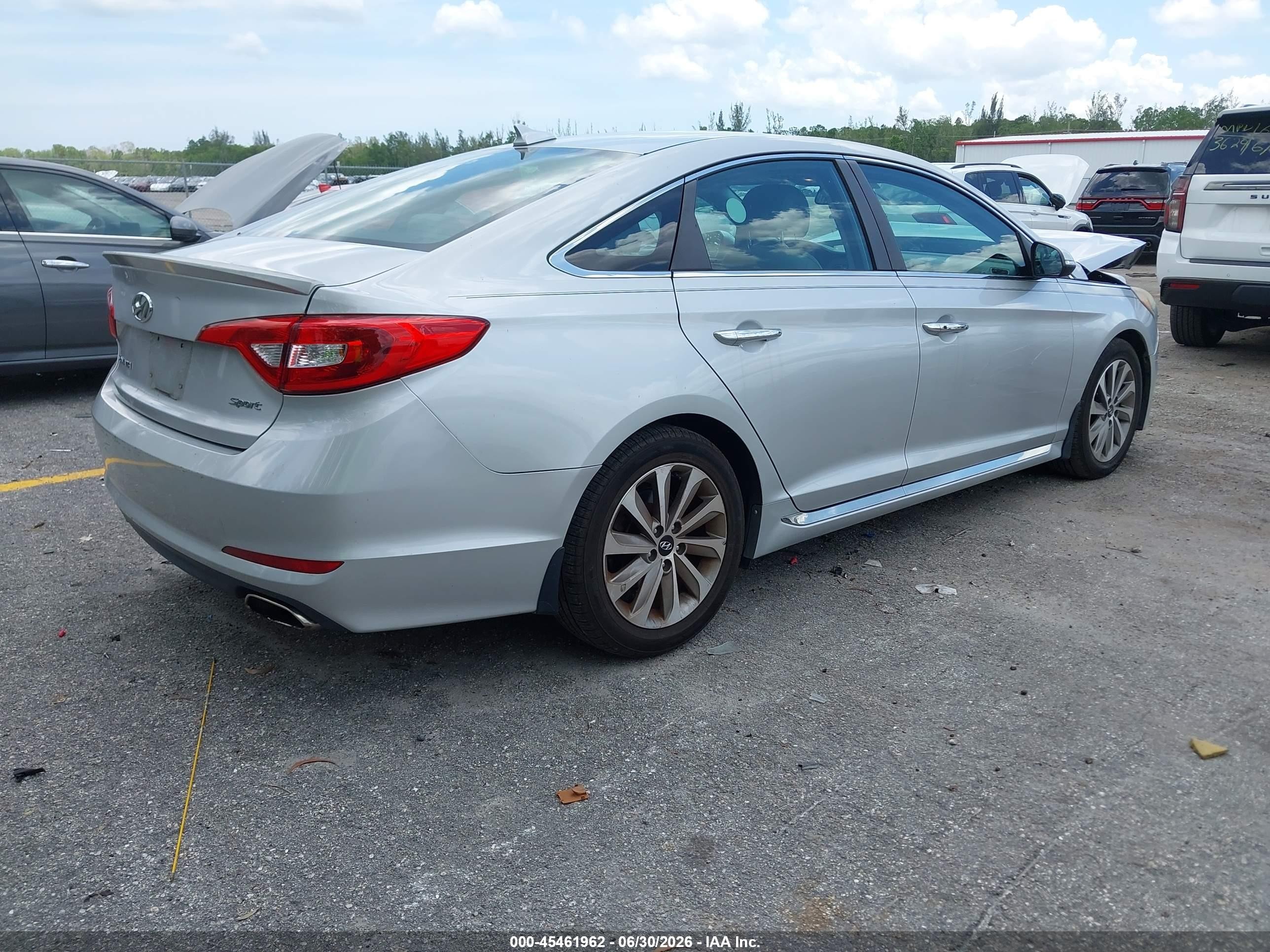 2015 Hyundai Sonata Sport/limited Silver vin: 5NPE34AF8FH200319