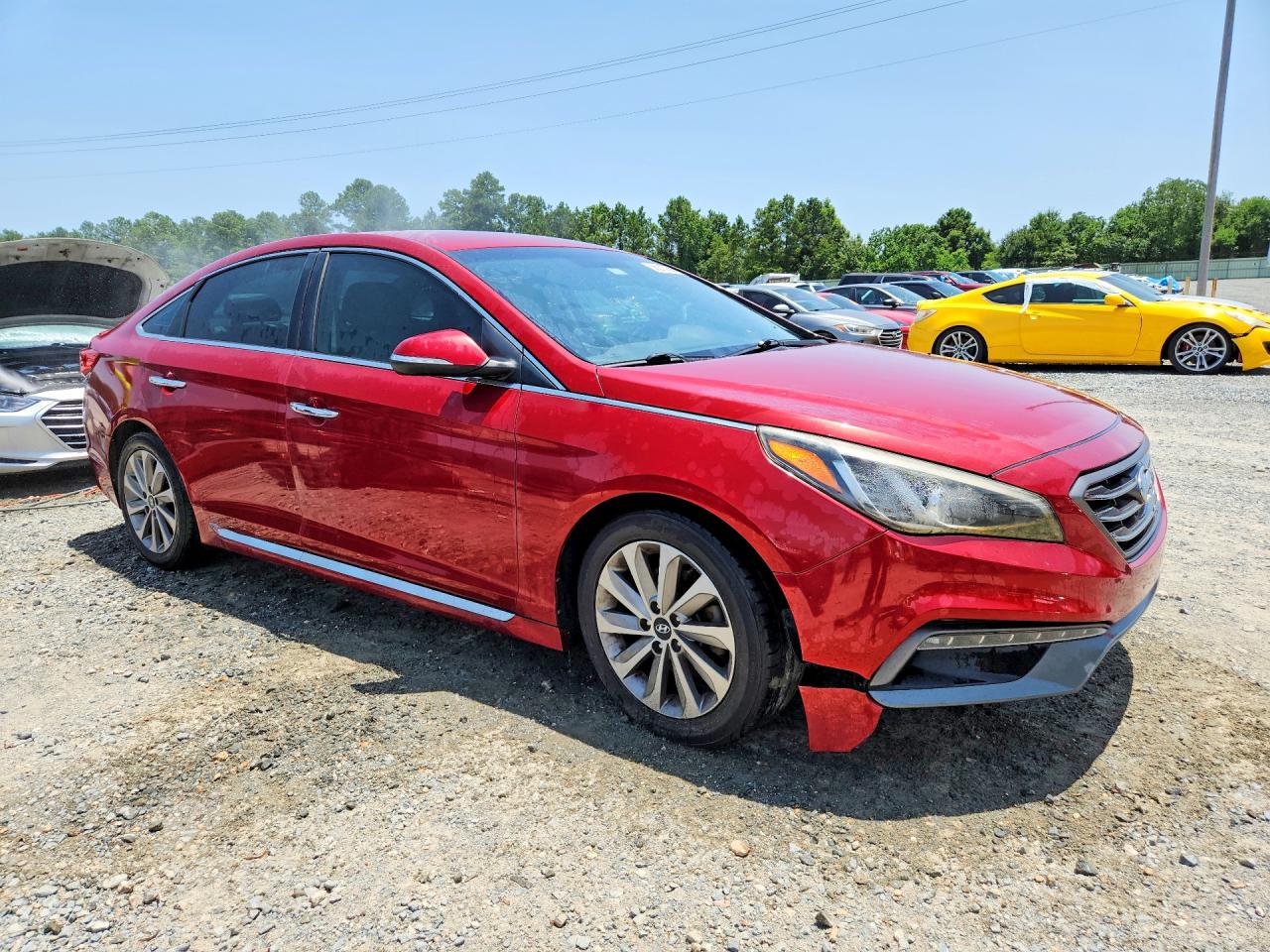 2015 Hyundai Sonata Sport Red vin: 5NPE34AF8FH204404