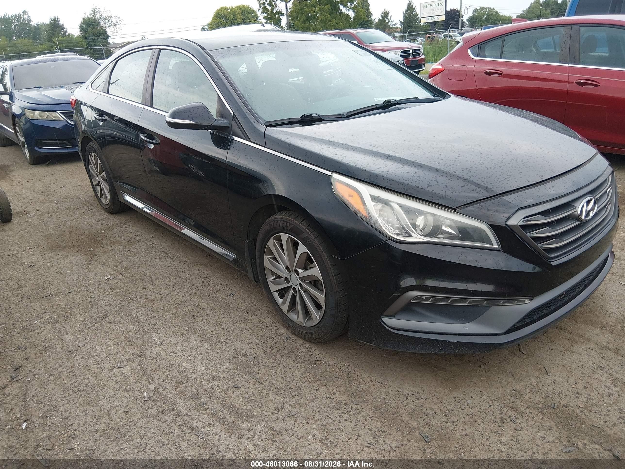 2015 Hyundai Sonata Sport Black vin: 5NPE34AF8FH216570