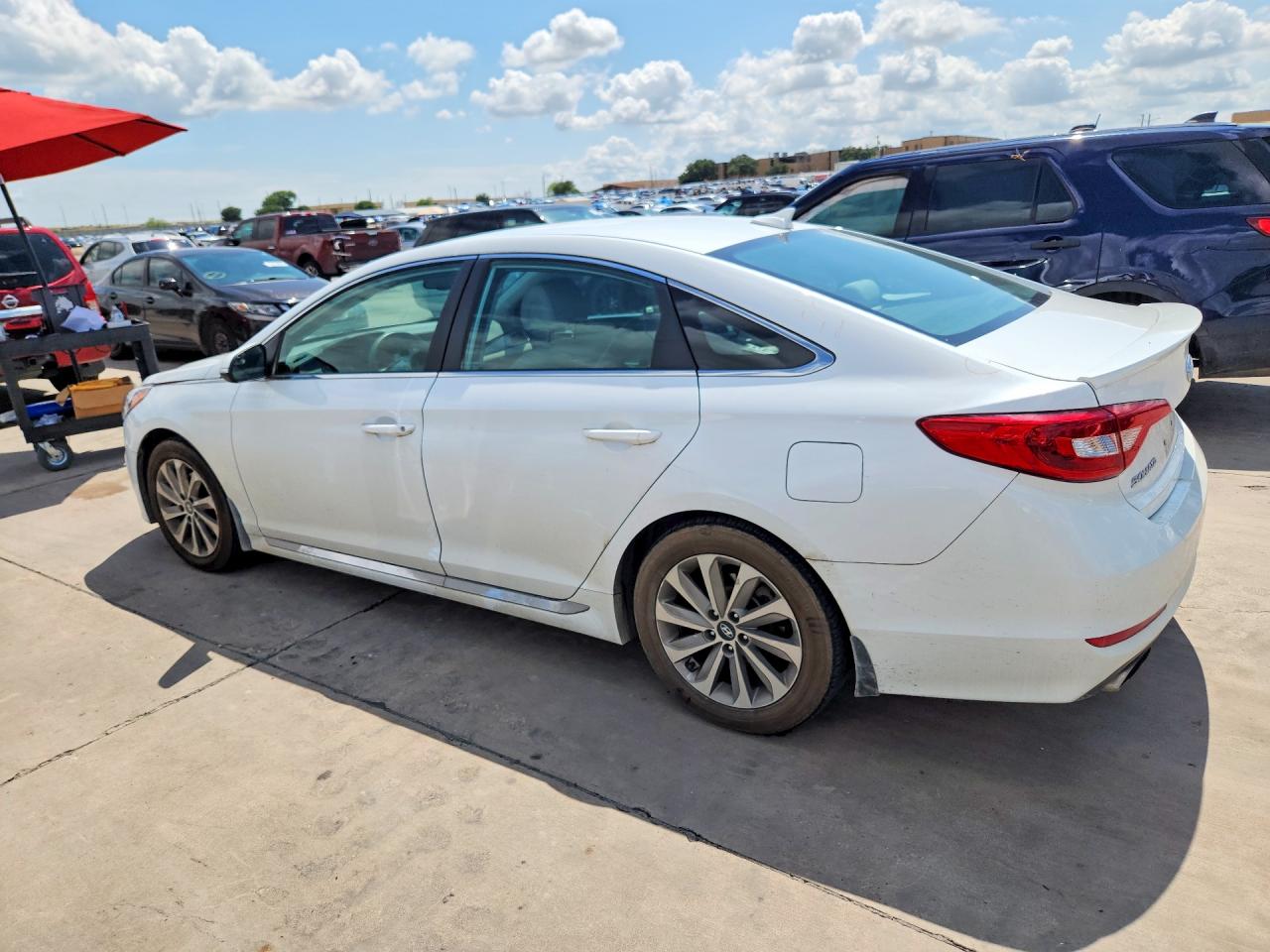2015 Hyundai Sonata Sport Белый vin: 5NPE34AF8FH218268