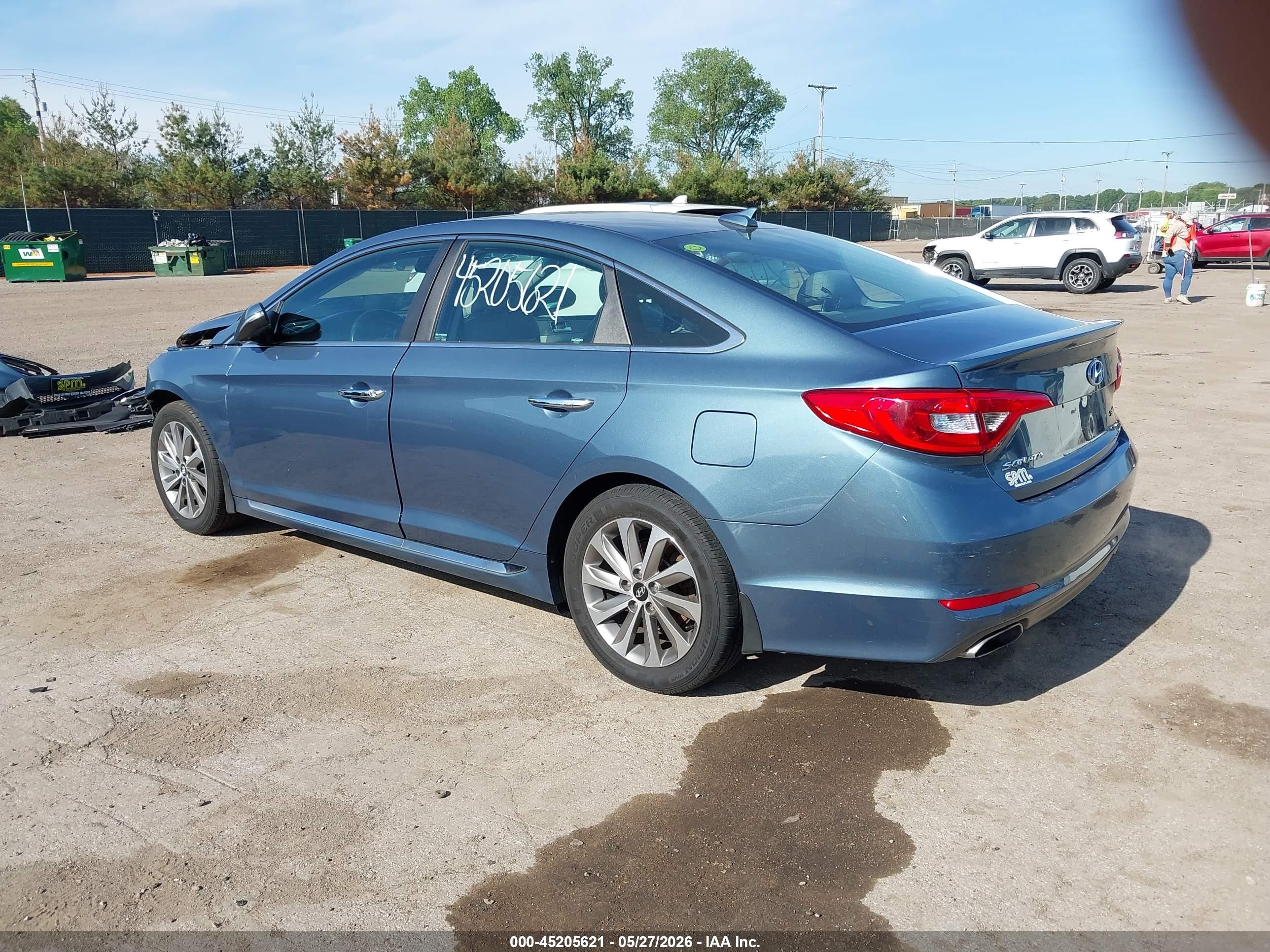 2015 Hyundai Sonata Sport Blue vin: 5NPE34AF8FH219226
