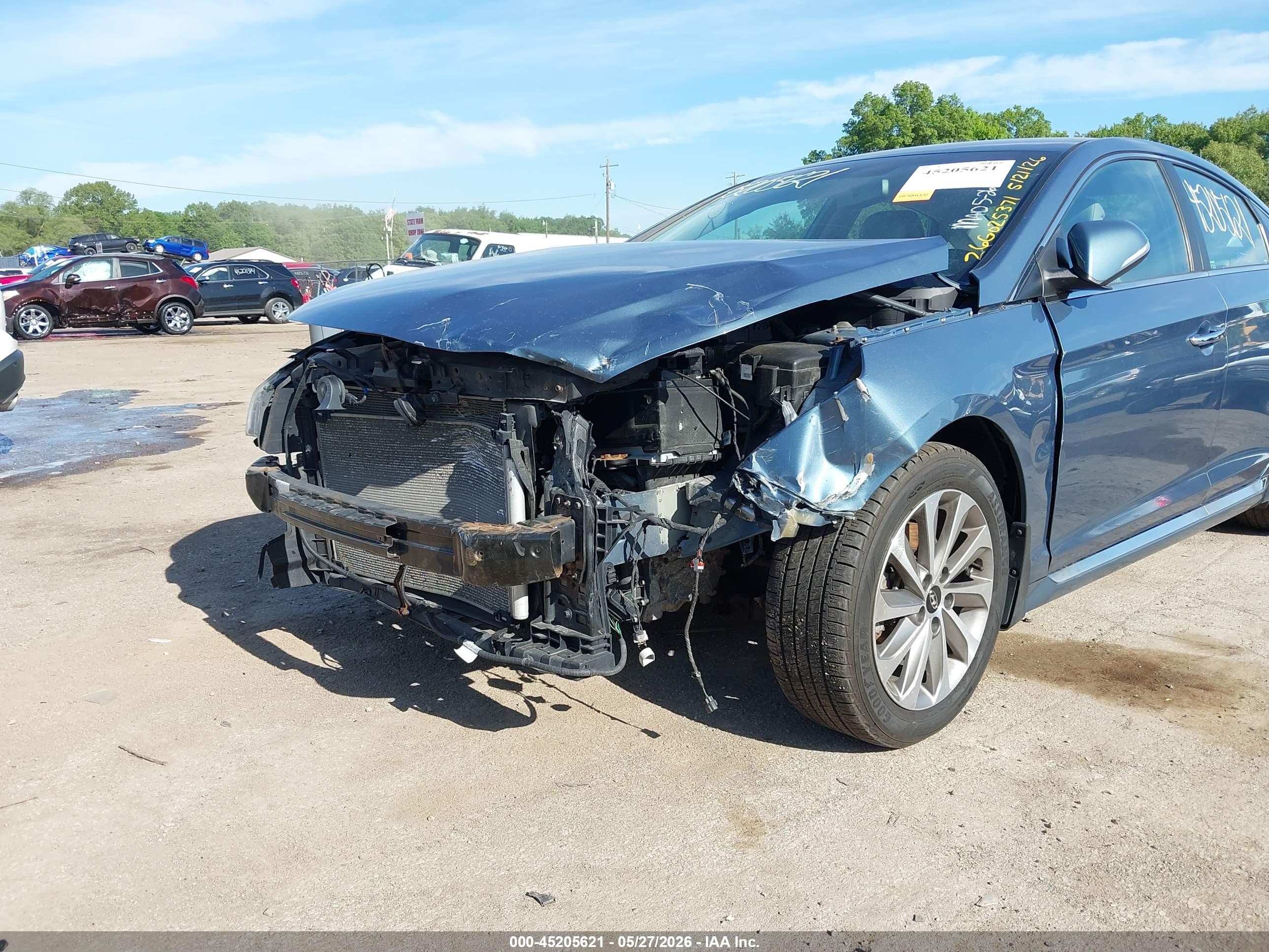 2015 Hyundai Sonata Sport Blue vin: 5NPE34AF8FH219226