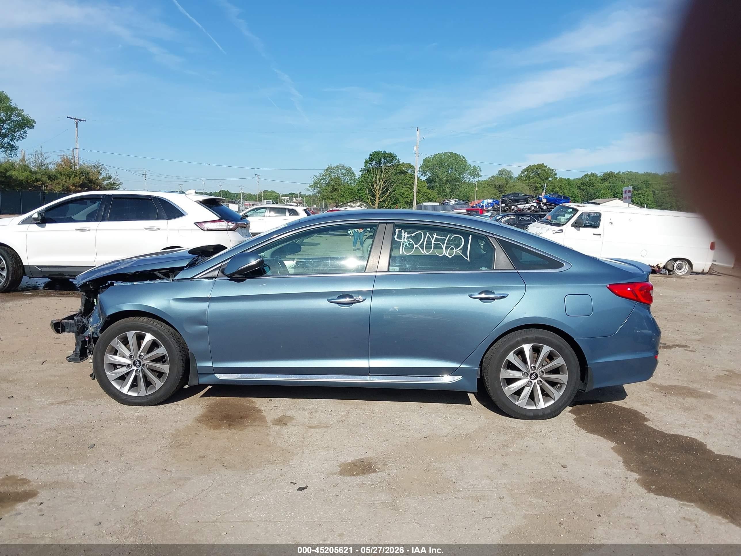 2015 Hyundai Sonata Sport Blue vin: 5NPE34AF8FH219226