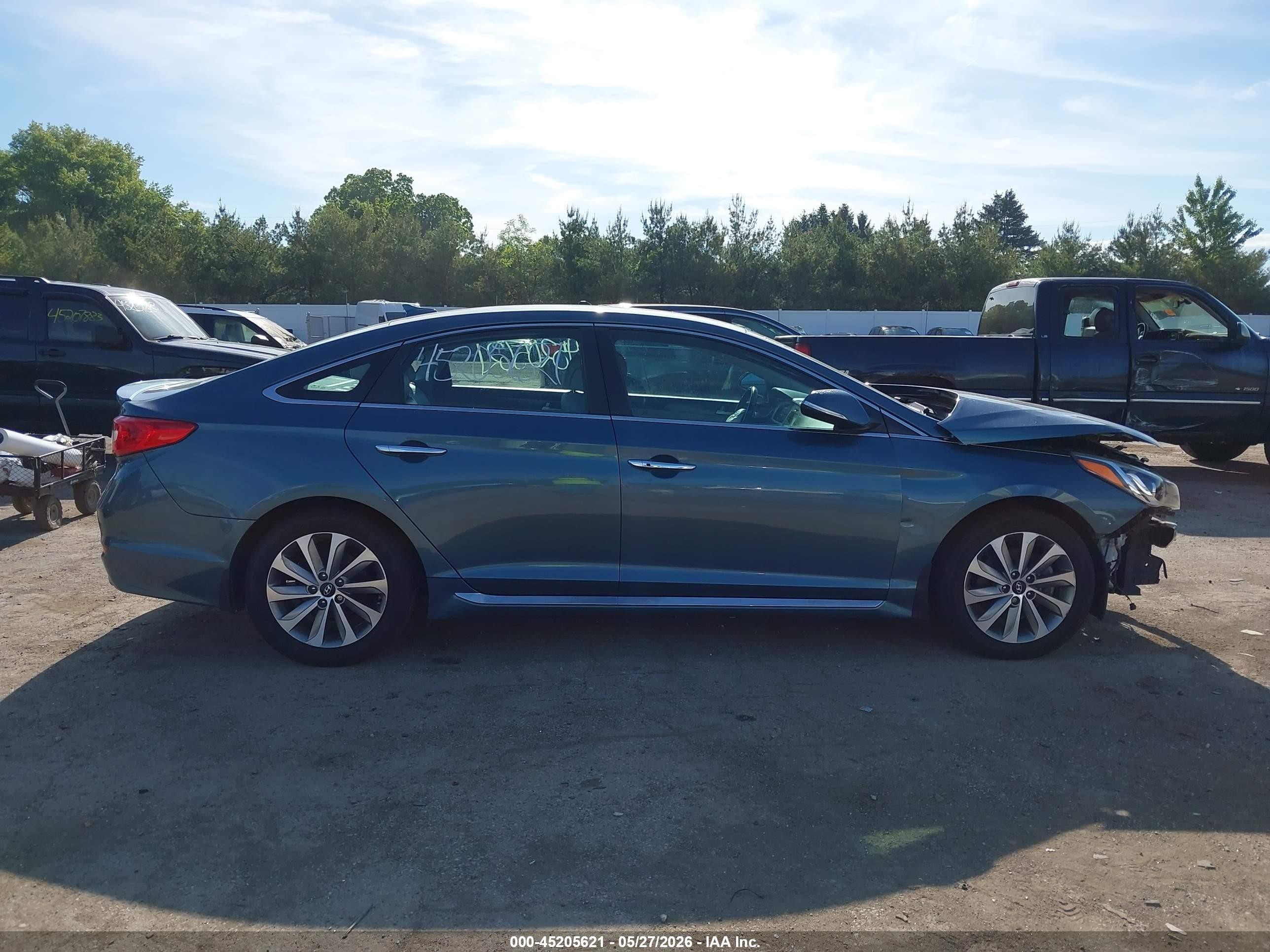 2015 Hyundai Sonata Sport Blue vin: 5NPE34AF8FH219226
