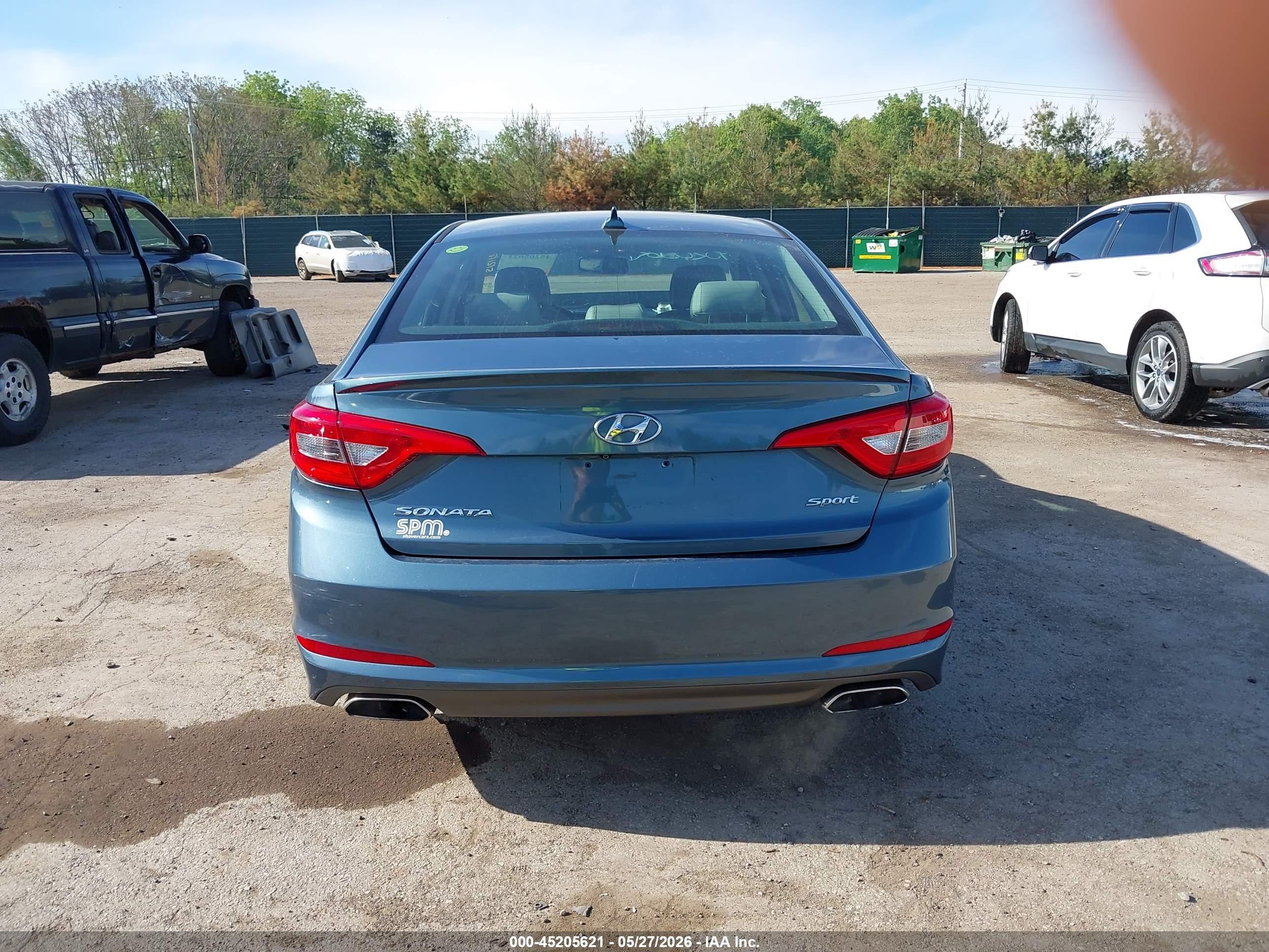 2015 Hyundai Sonata Sport Blue vin: 5NPE34AF8FH219226