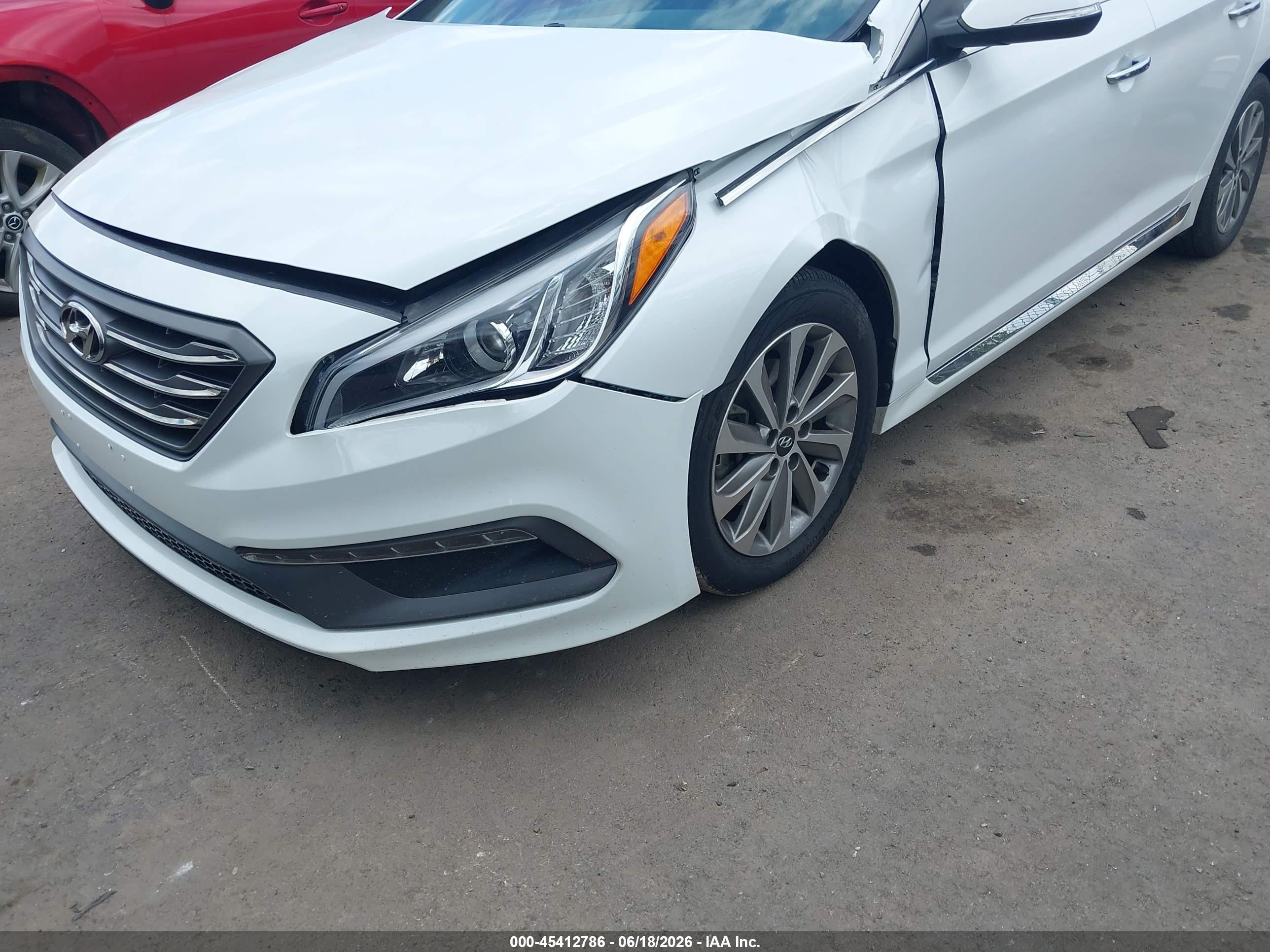 2015 Hyundai Sonata Sport White vin: 5NPE34AF8FH233112