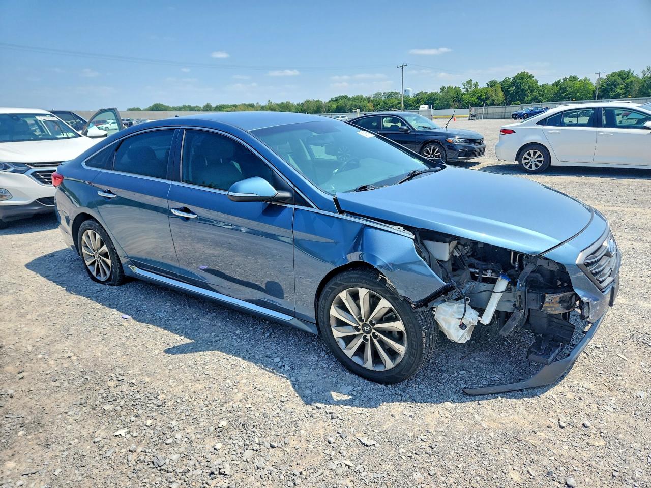2015 Hyundai Sonata Sport Blue vin: 5NPE34AF8FH235801