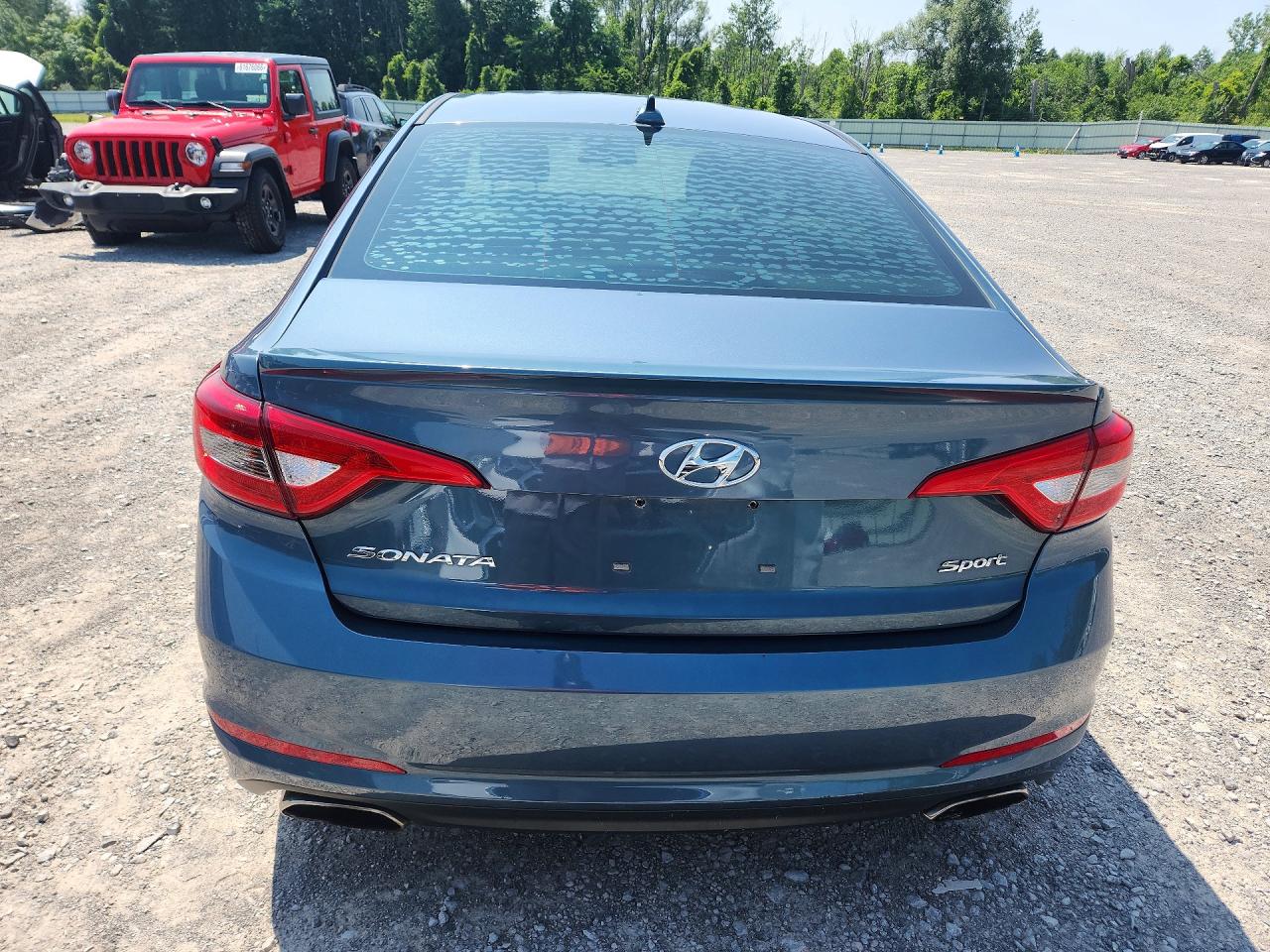2015 Hyundai Sonata Sport Blue vin: 5NPE34AF8FH235801