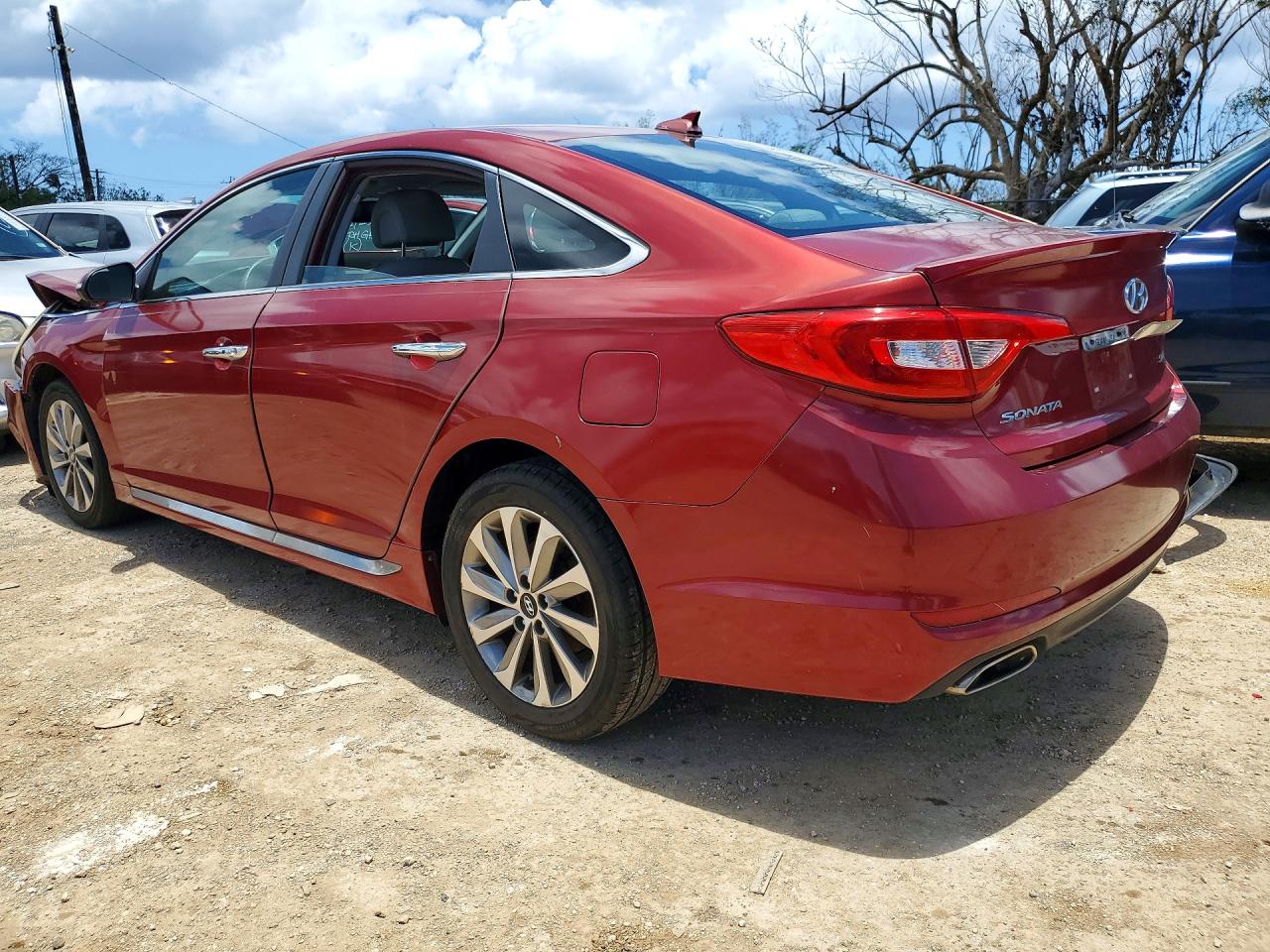 2015 Hyundai Sonata Sport Burgundy vin: 5NPE34AF8FH248323