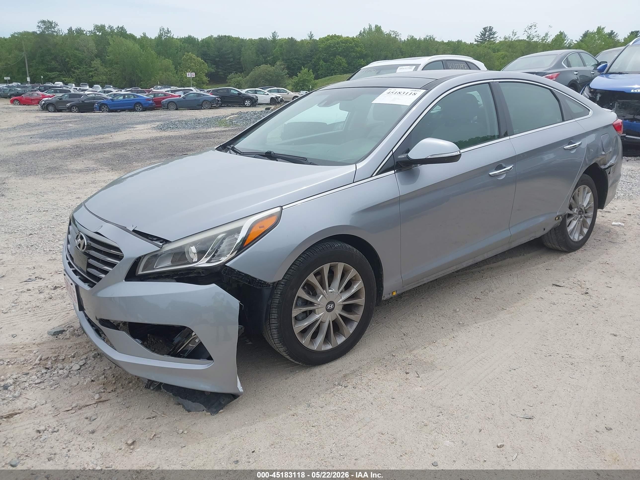 2015 Hyundai Sonata Limited Gray vin: 5NPE34AF8FH253487