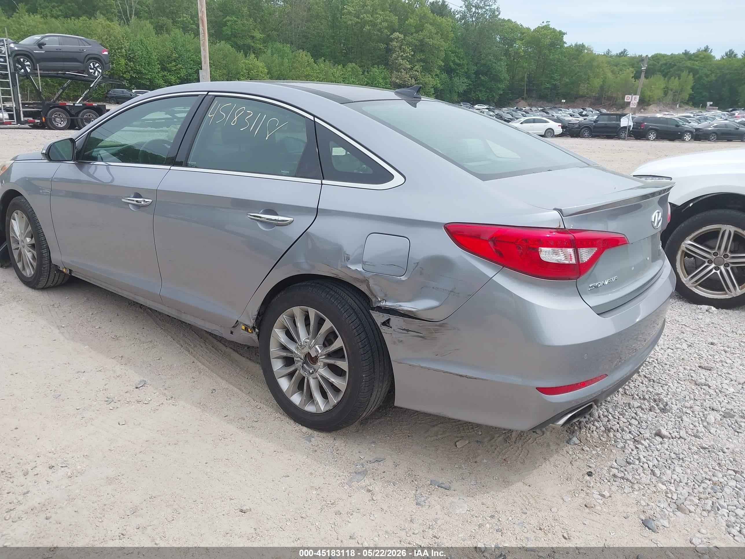2015 Hyundai Sonata Limited Gray vin: 5NPE34AF8FH253487