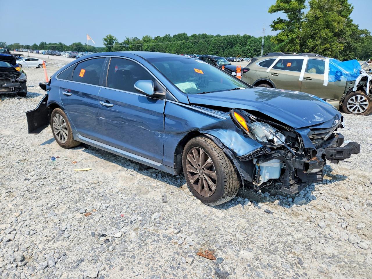 2016 Hyundai Sonata Sport Blue vin: 5NPE34AF8GH325449