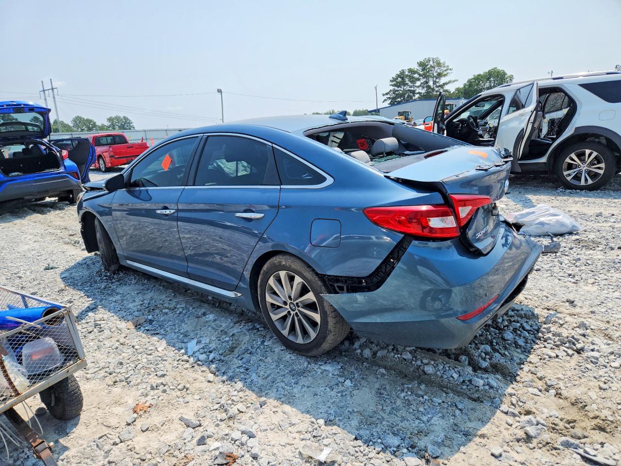 2016 Hyundai Sonata Sport Blue vin: 5NPE34AF8GH325449