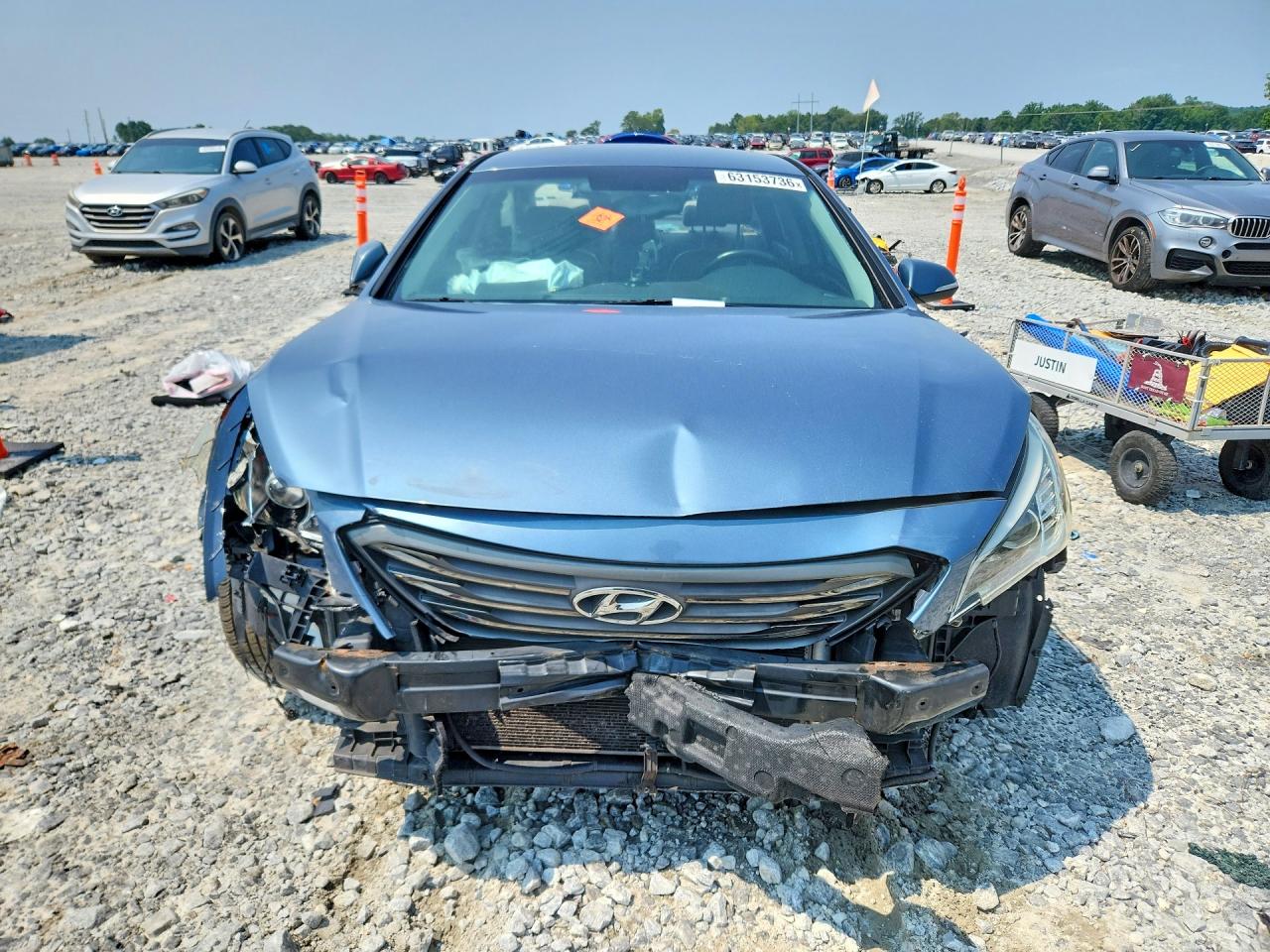 2016 Hyundai Sonata Sport Blue vin: 5NPE34AF8GH325449