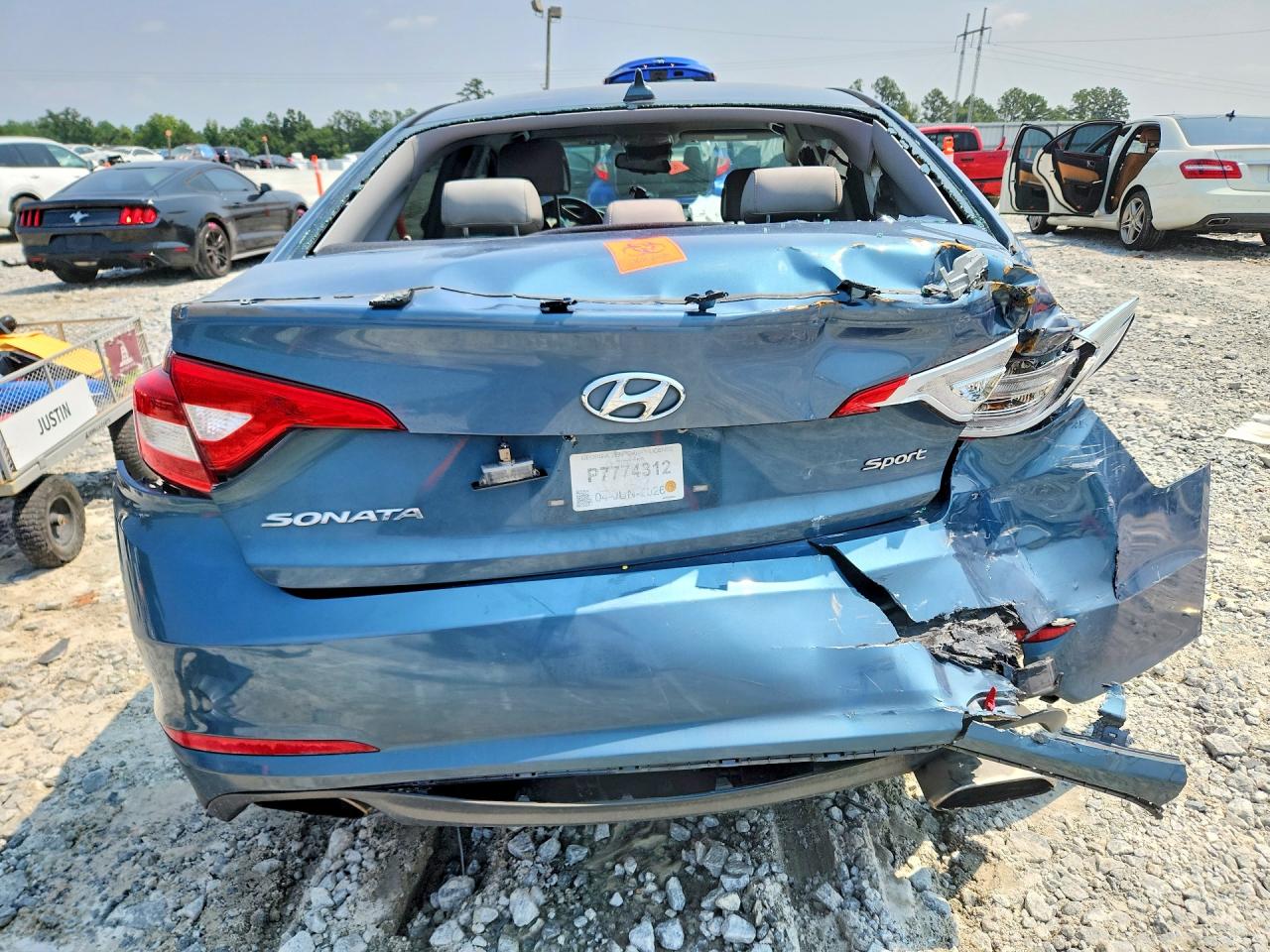 2016 Hyundai Sonata Sport Blue vin: 5NPE34AF8GH325449