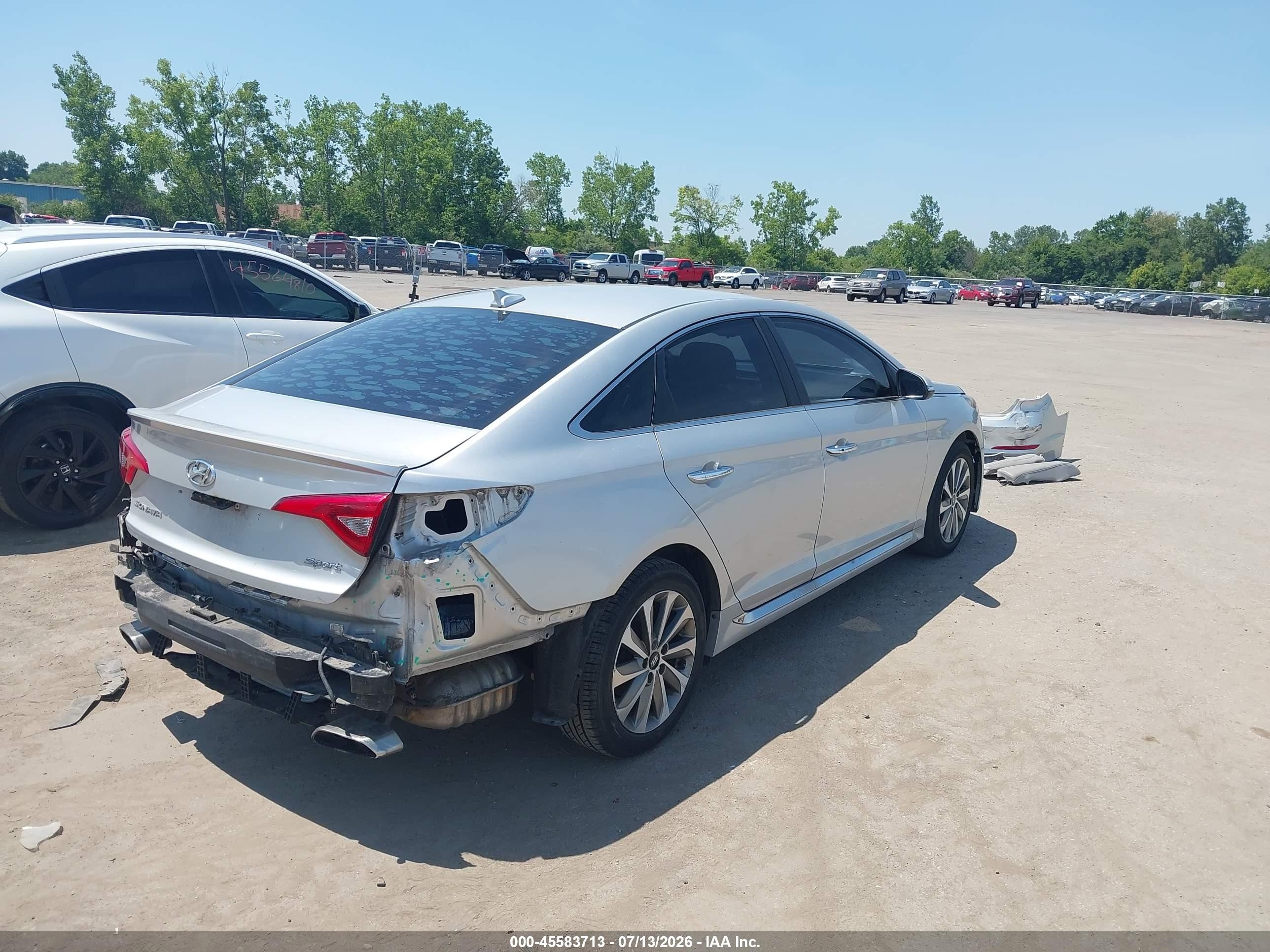 2016 Hyundai Sonata Sport Silver vin: 5NPE34AF8GH347483
