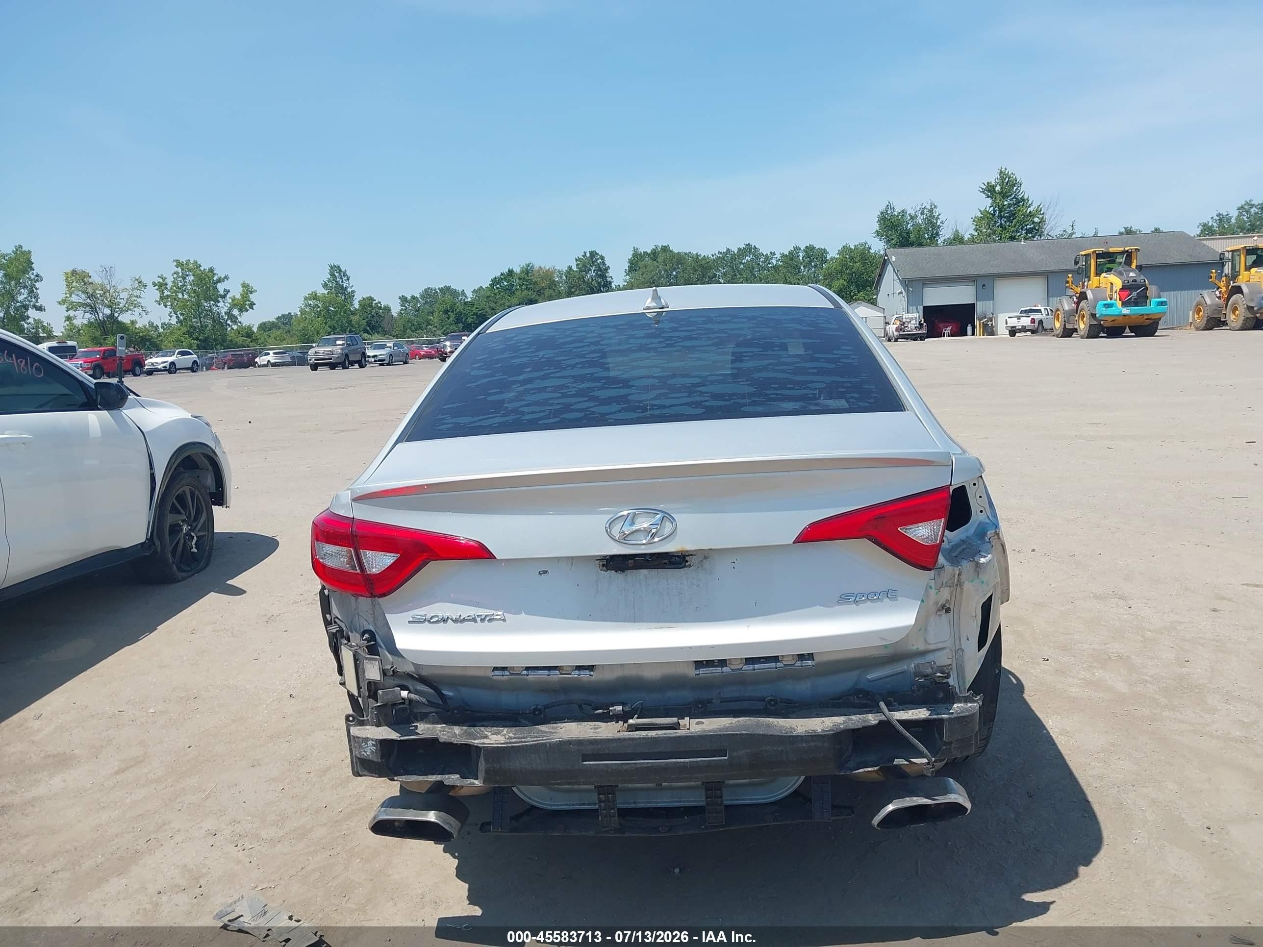 2016 Hyundai Sonata Sport Silver vin: 5NPE34AF8GH347483