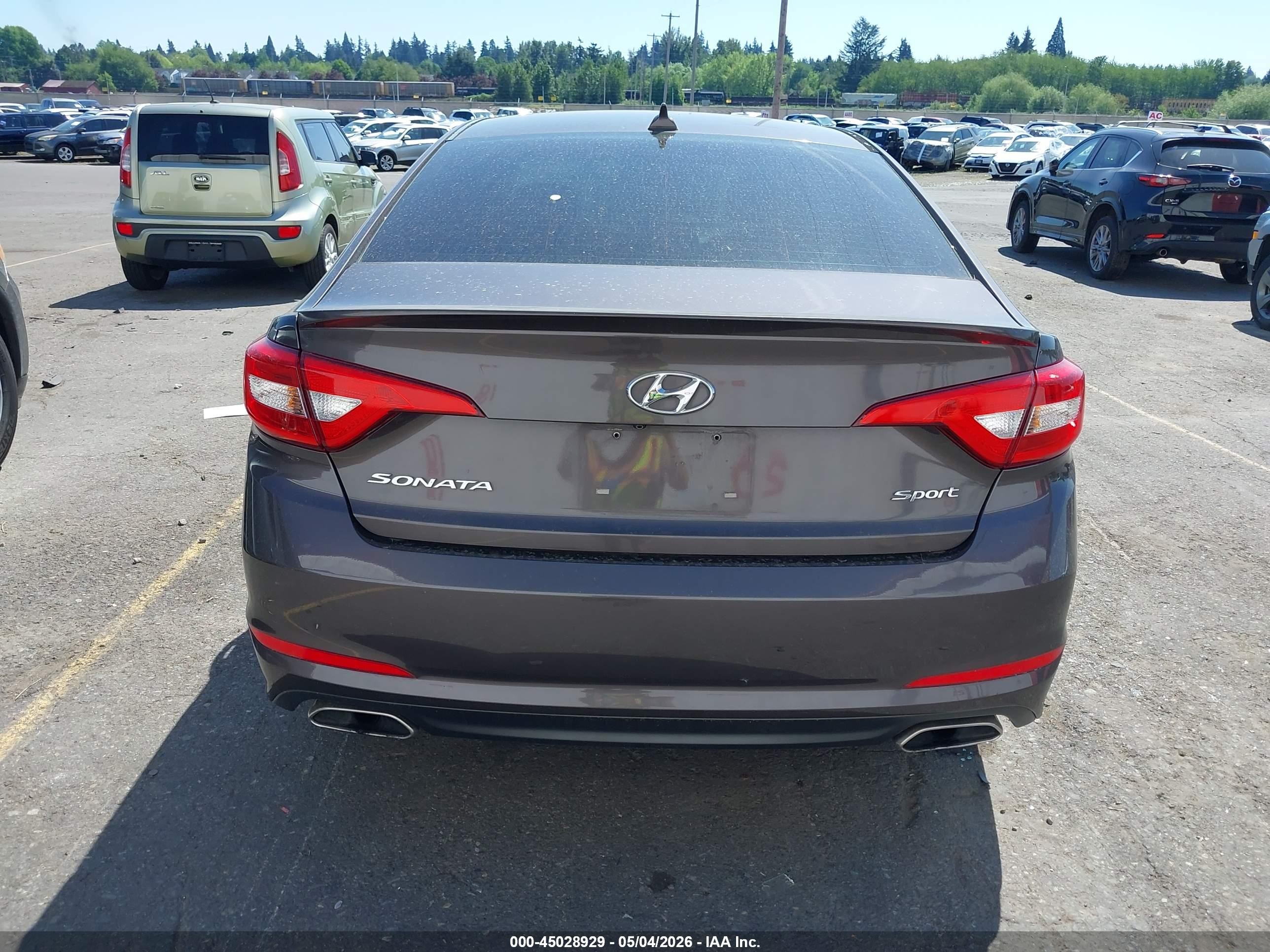2016 Hyundai Sonata Sport Gray vin: 5NPE34AF8GH415135